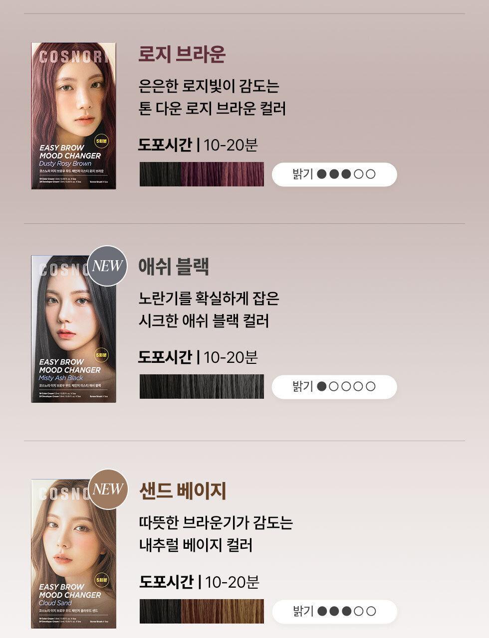 COSNORI - Easy Brow Changer (5ea) + Eyelash Serum Roll-On 6ml