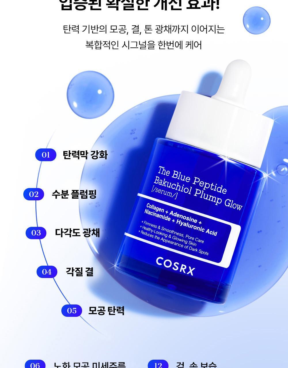 COSRX - The Blue Peptide Bakuchiol Plump Glow Serum 50ml