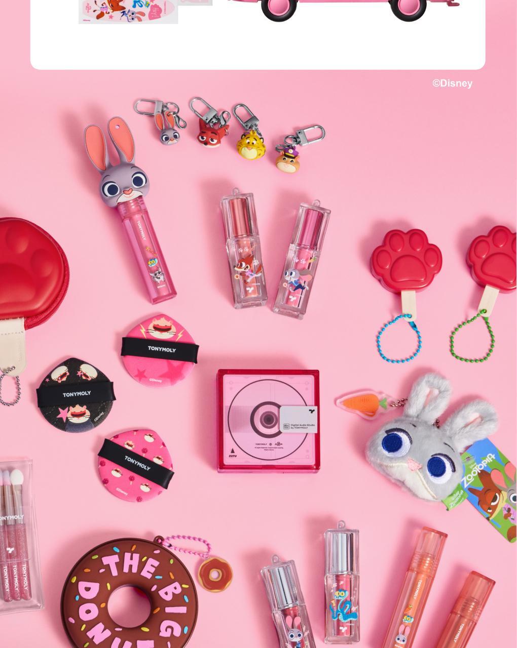 TONYMOLY - MAKE UP BUS Set (Zootopia Edition | Includes Cushion, Lip, Cheek & Eyeshadow)