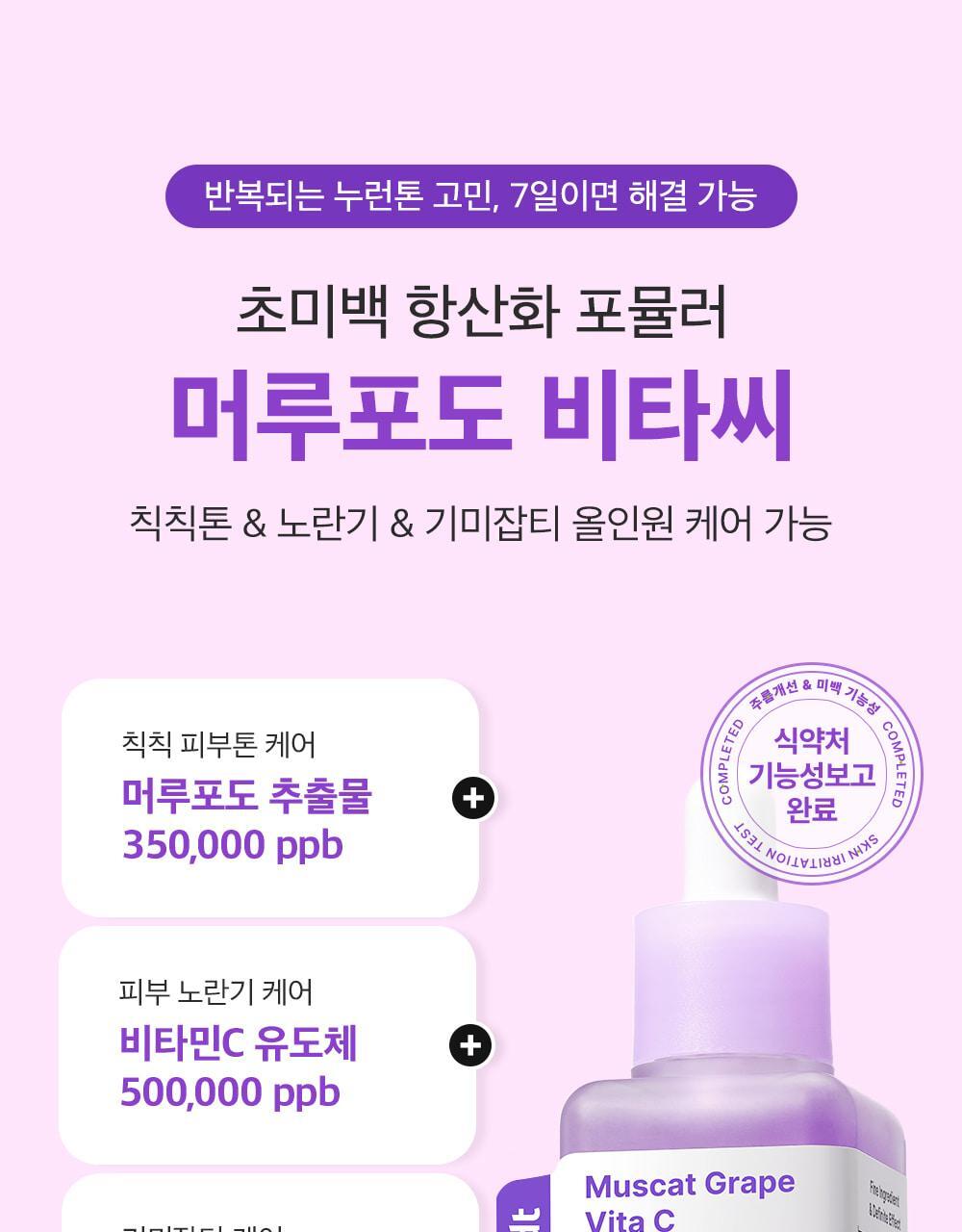SUNGBOON EDITOR Muscat Grape Vita C Dark Spot Ampoule 40ml (1+1)