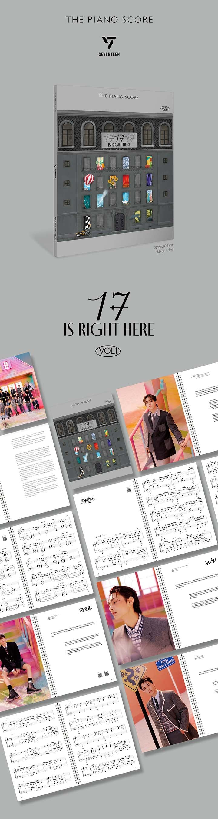 SEVENTEEN - The Piano Score: 17 IS RIGHT HERE Vol.1