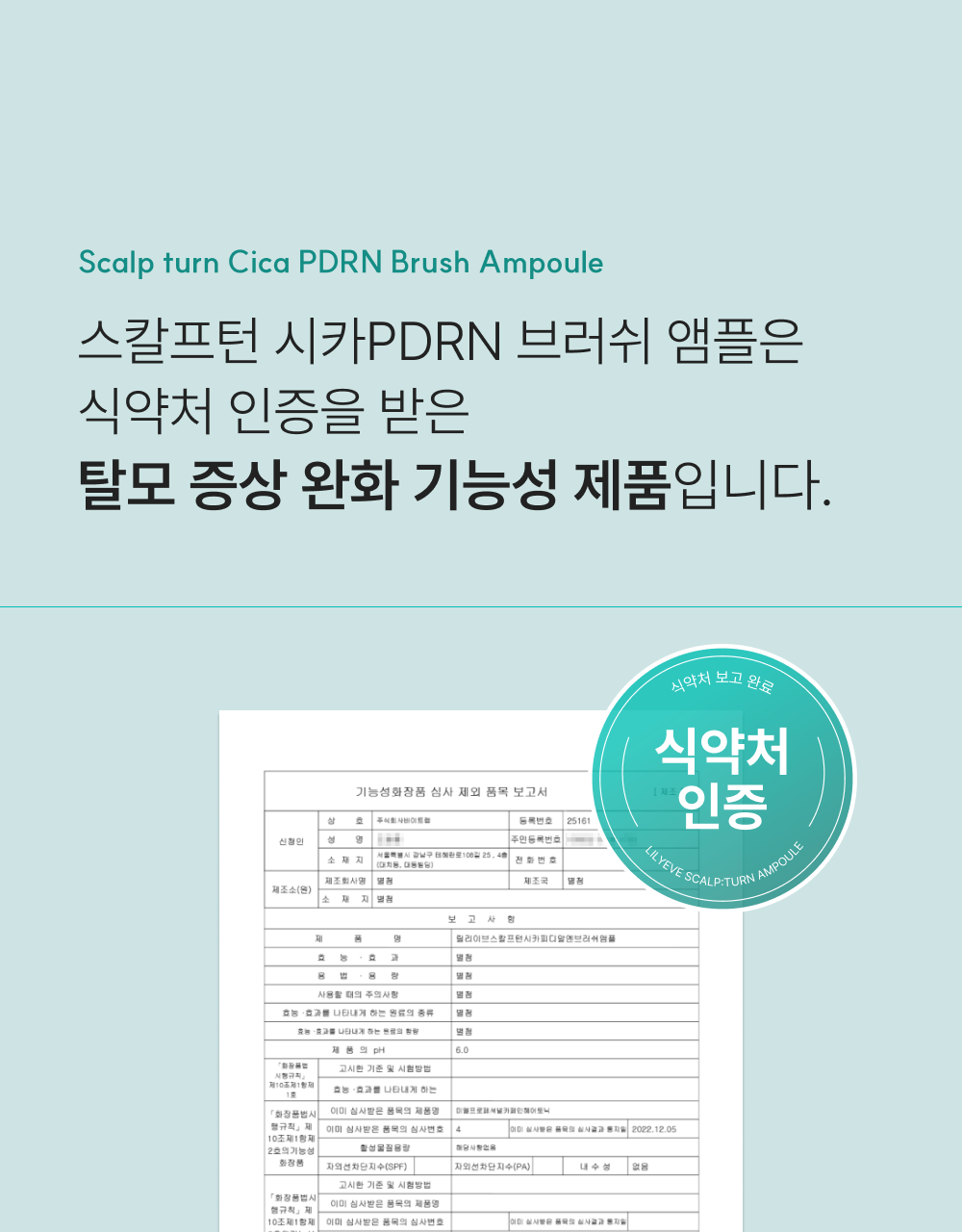 lilyeve Scalp Turn Cica PDRN Brush Ampoule