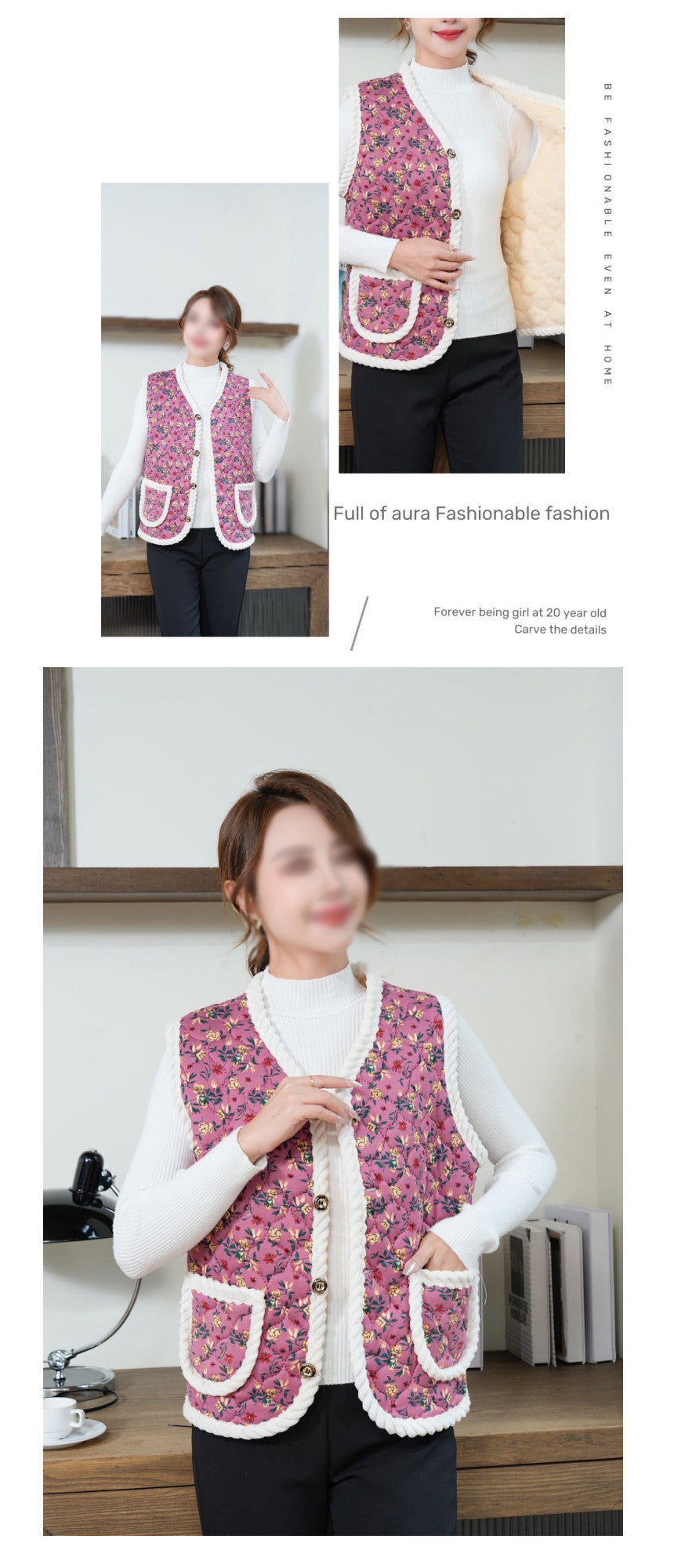 K-Idol Trend - Quilted Vest (Korean Hot Item)