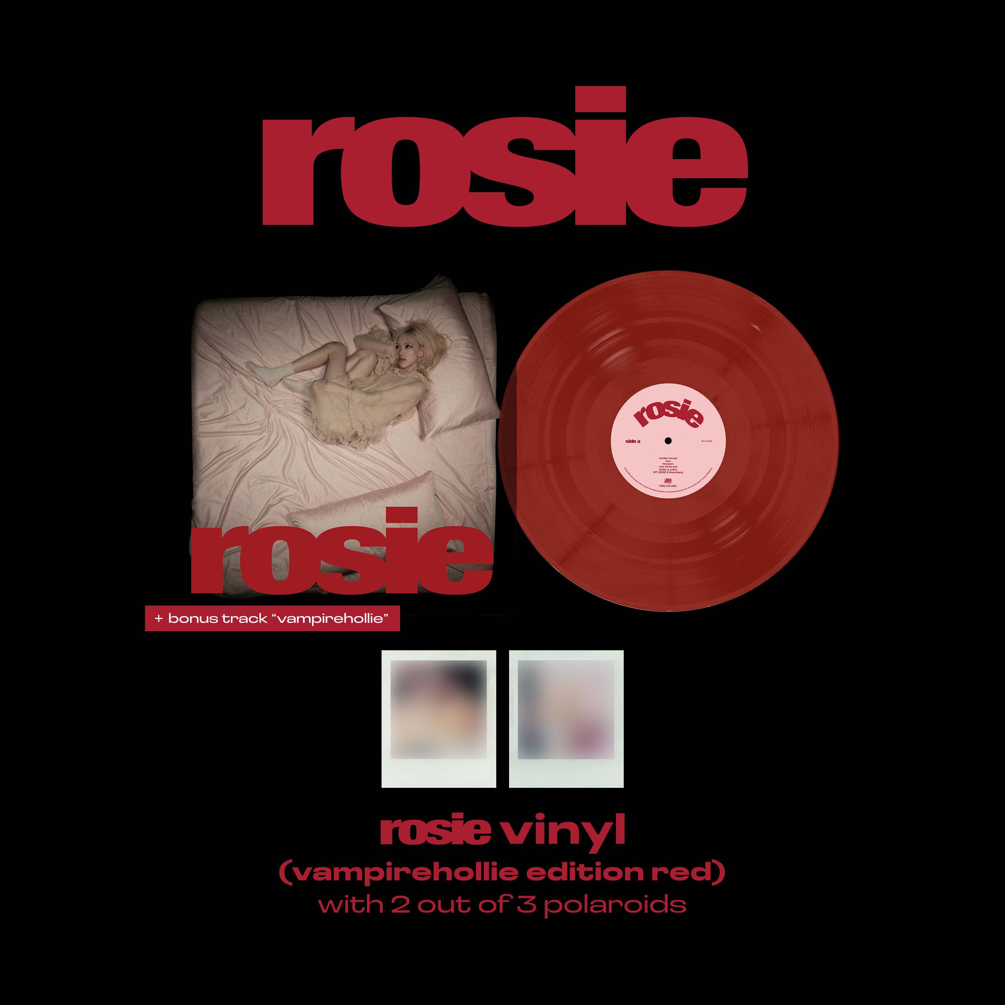 ROSÉ - rosie (1st Studio Album) (Vampirehollie Edition Red Vinyl)