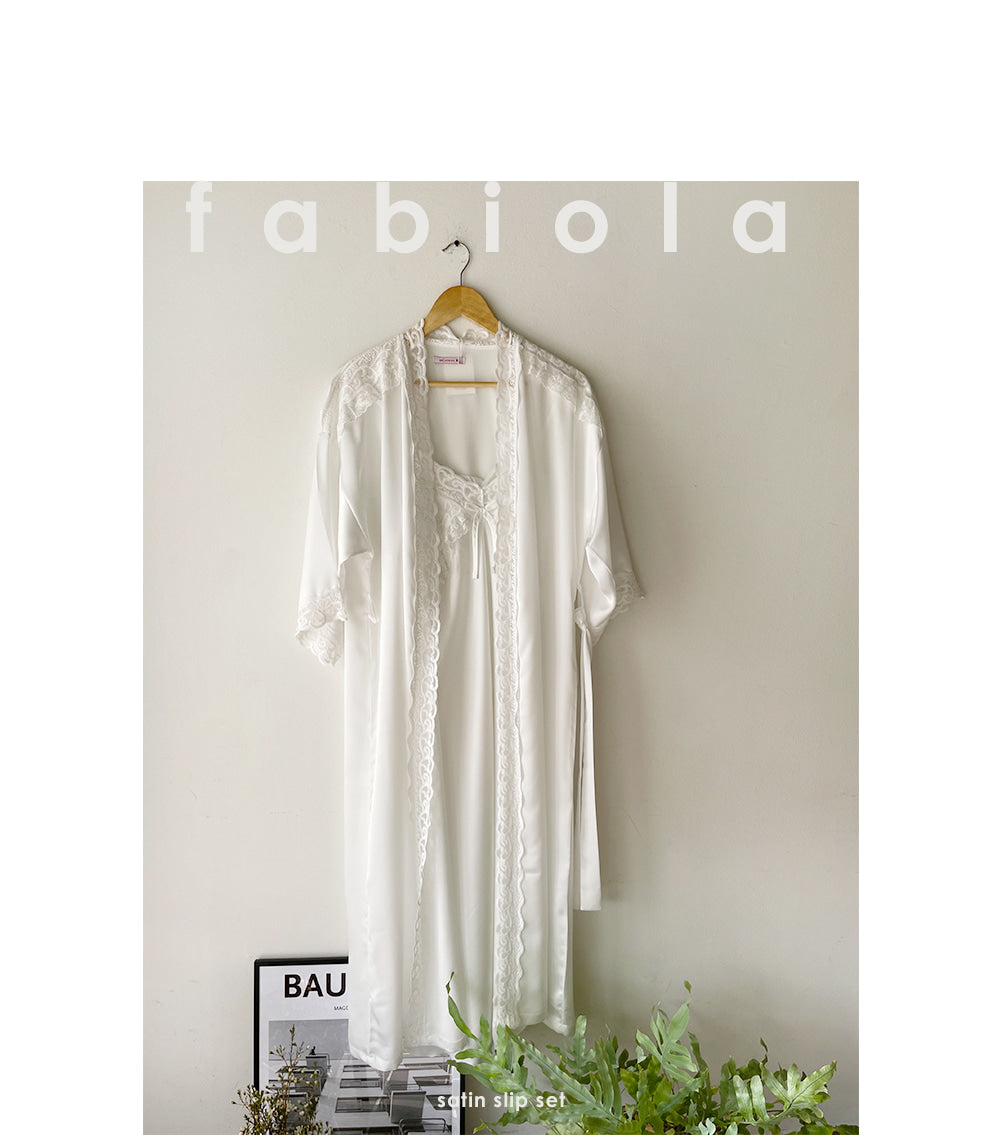 LUNALUZ WOMEN Fabiola Slip Robe Set