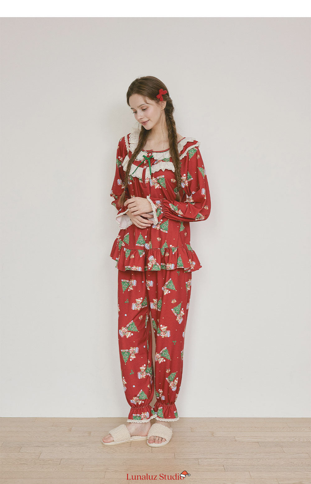 LUNALUZ WOMEN Christmas Bear Pajama