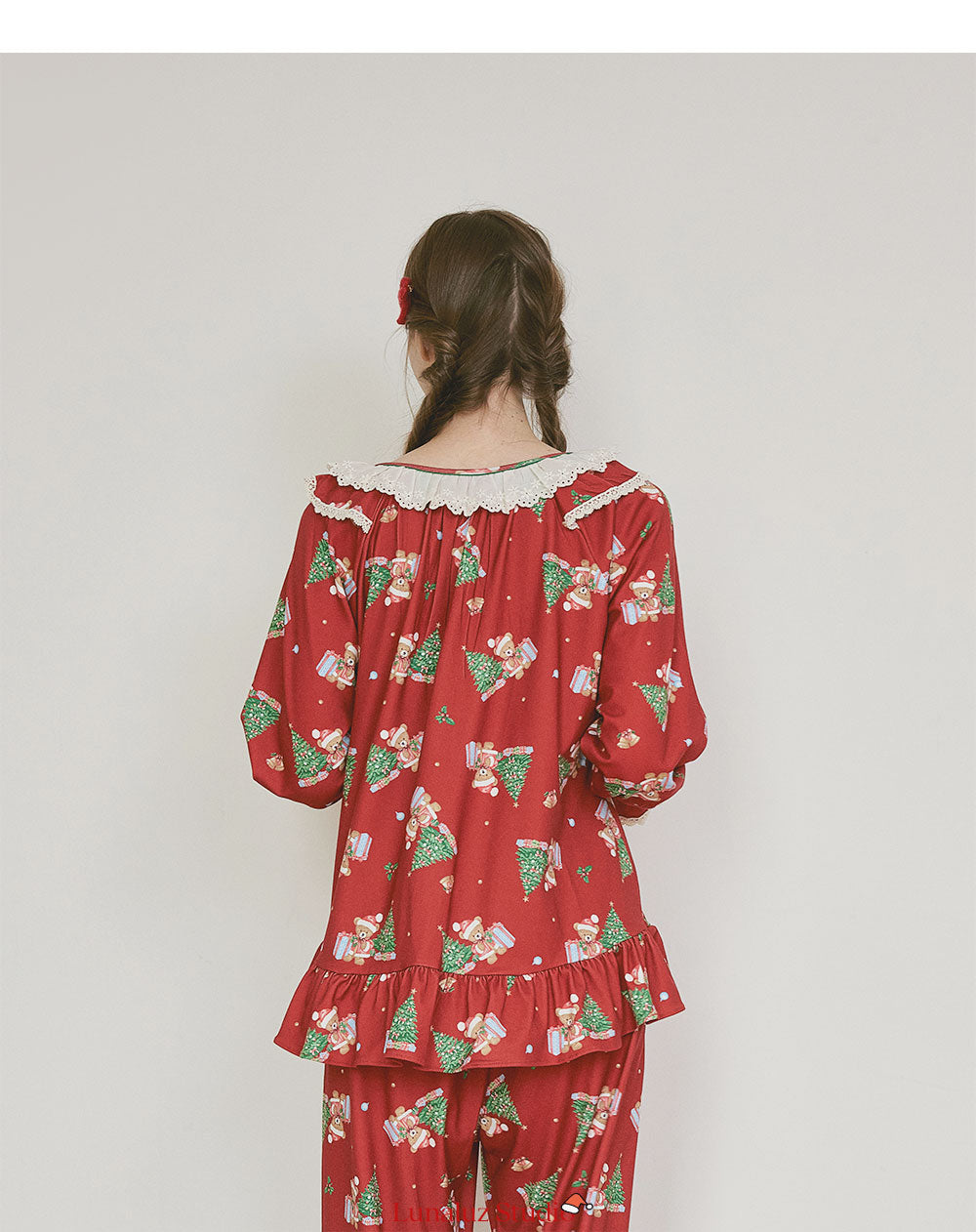 LUNALUZ WOMEN Christmas Bear Pajama