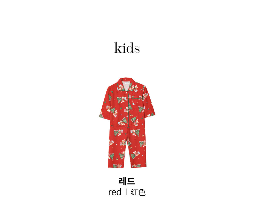 LUNALUZ GIRL Christmas Bear Pajama
