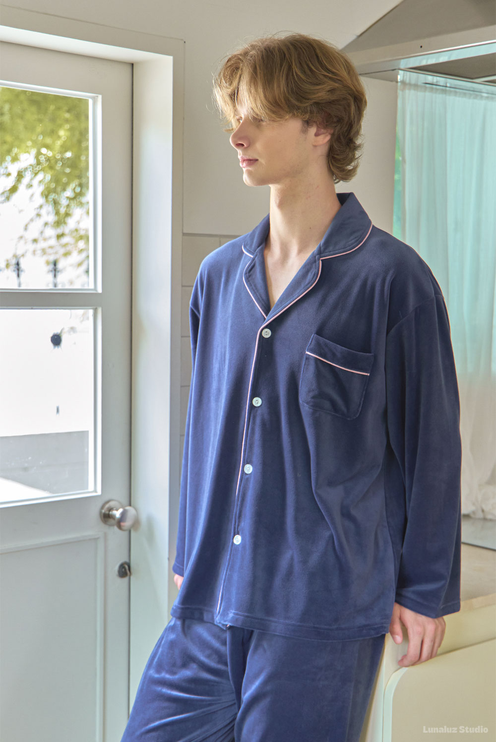 LUNALUZ MEN Ronique Mink Spandex Pajama