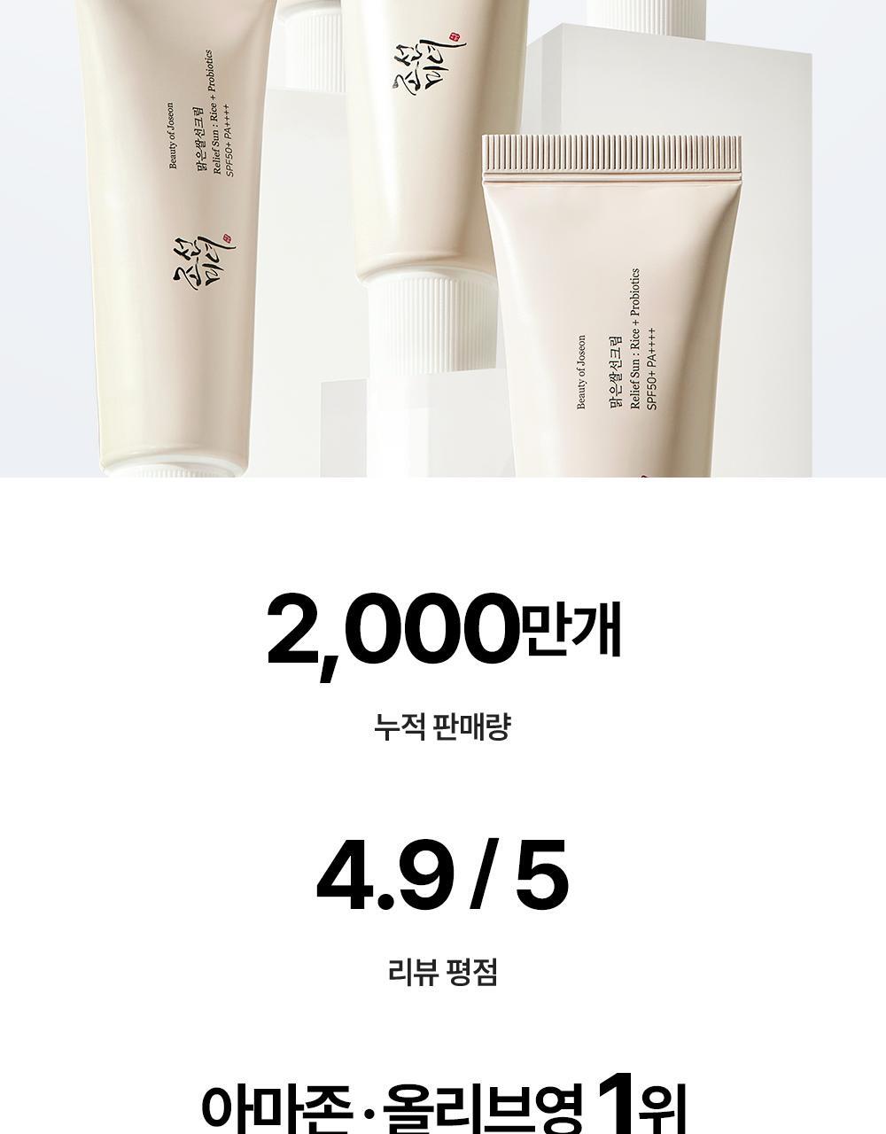 Beauty of Joseon - Relief Sun: Rice + Probiotics 50ml (+10ml × 2)