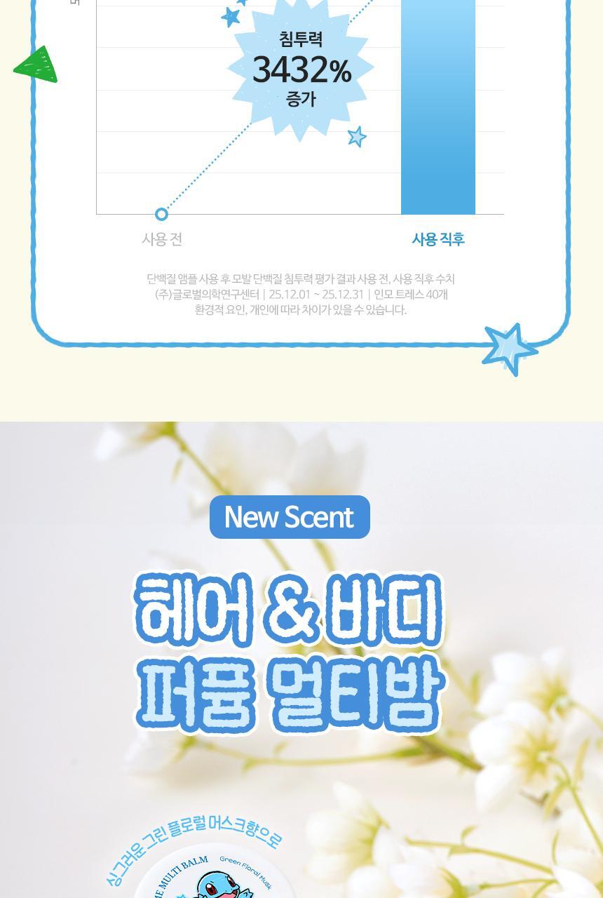 HAiR+ - Protein Bond Ampoule Essence 70ml x 2ea + Perfume Multi Balm 10g (Pokémon Collaboration)