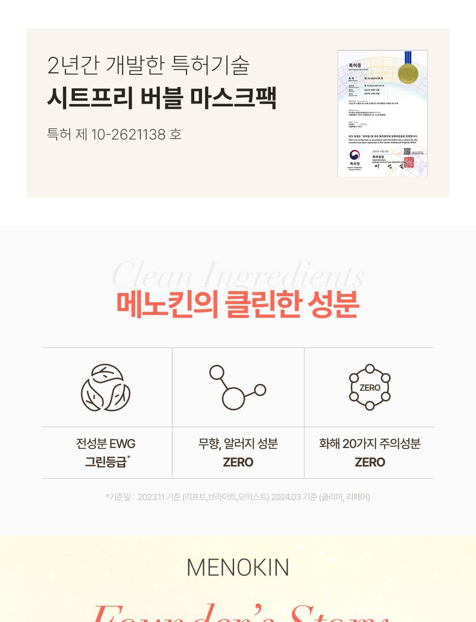 MENOKIN - 30 Seconds Quick Bubble Mask (+ Pack Brush)