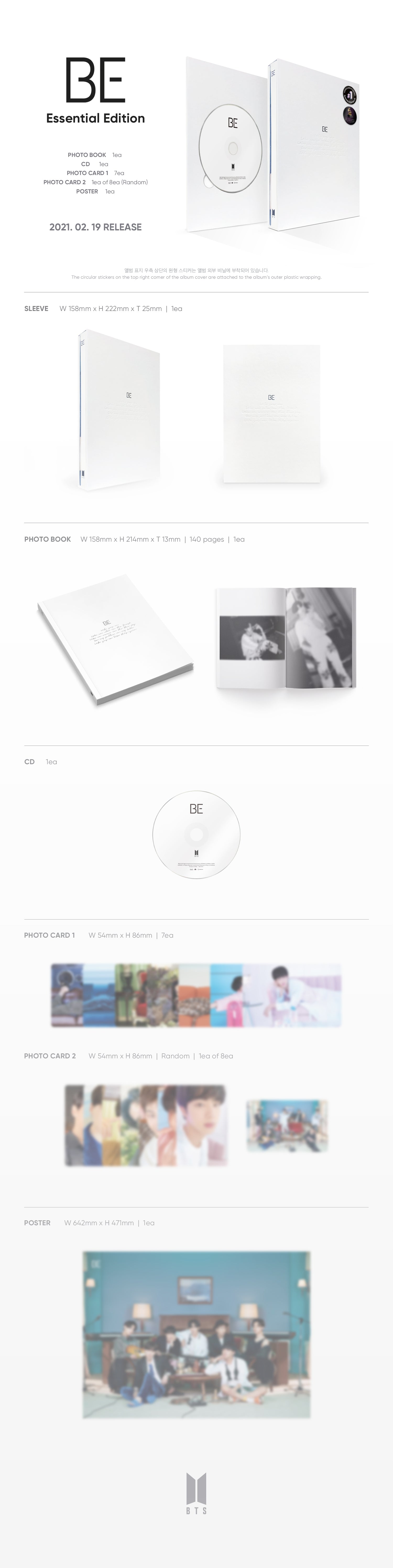 BTS - BE (Special Album) Essential Edition
