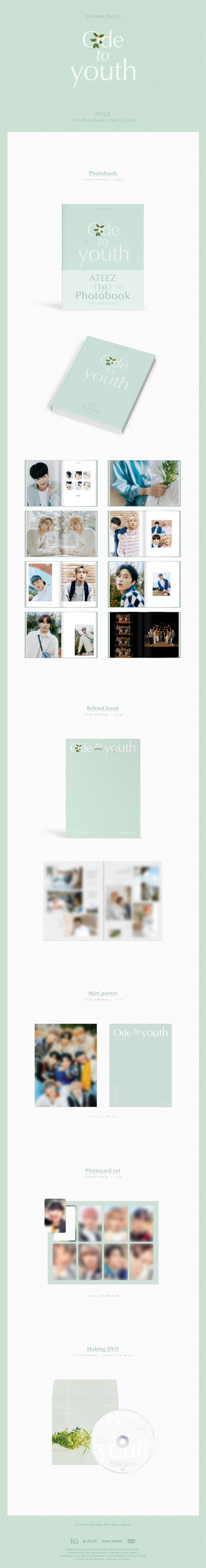 ATEEZ - 1ST PHOTOBOOK : ODE TO YOUTH