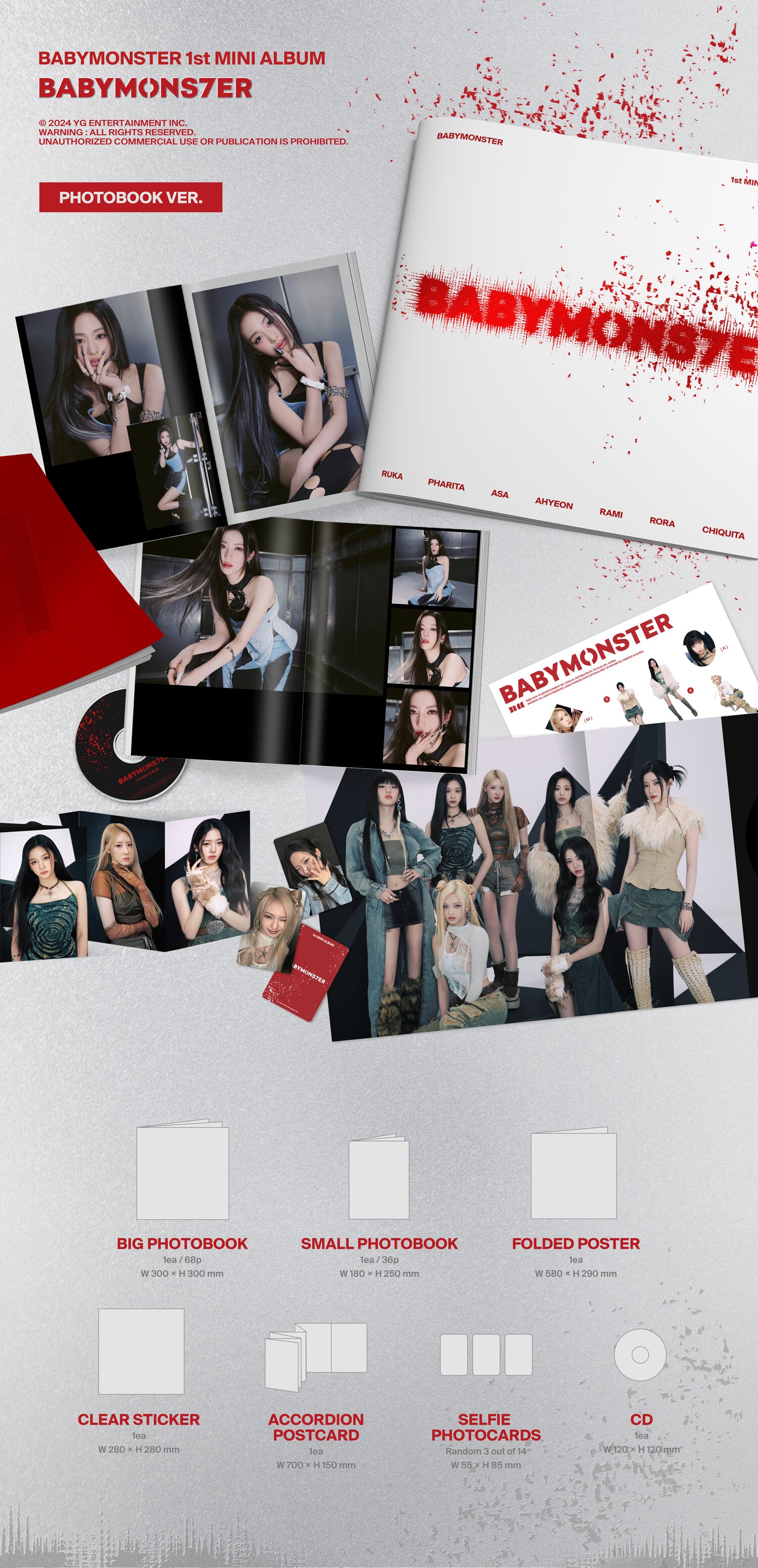 BABYMONSTER - BABYMONS7ER (1st Mini Album) Photobook Ver.