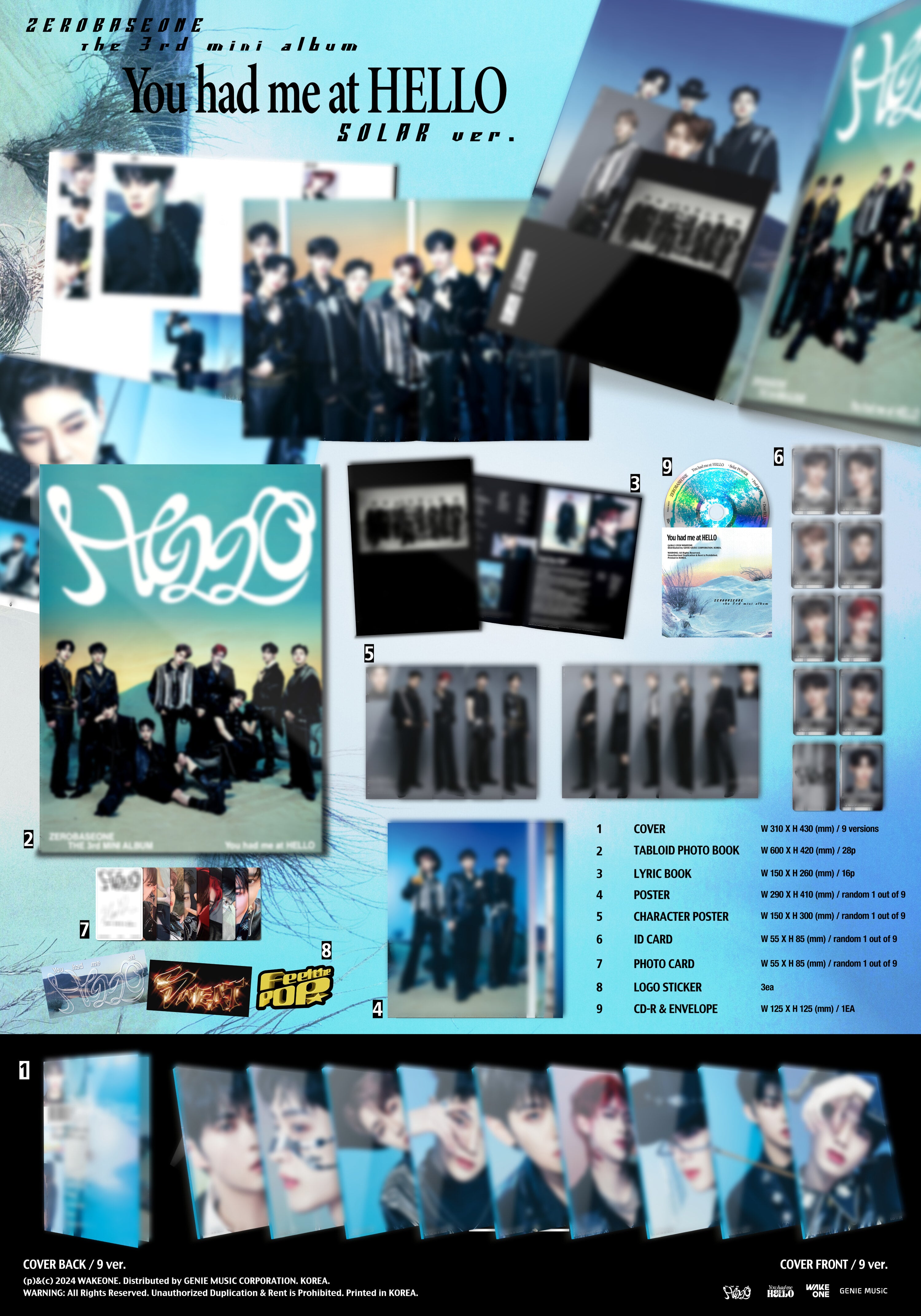 ZEROBASEONE - You had me at HELLO (3rd Mini Album) SOLAR Ver.