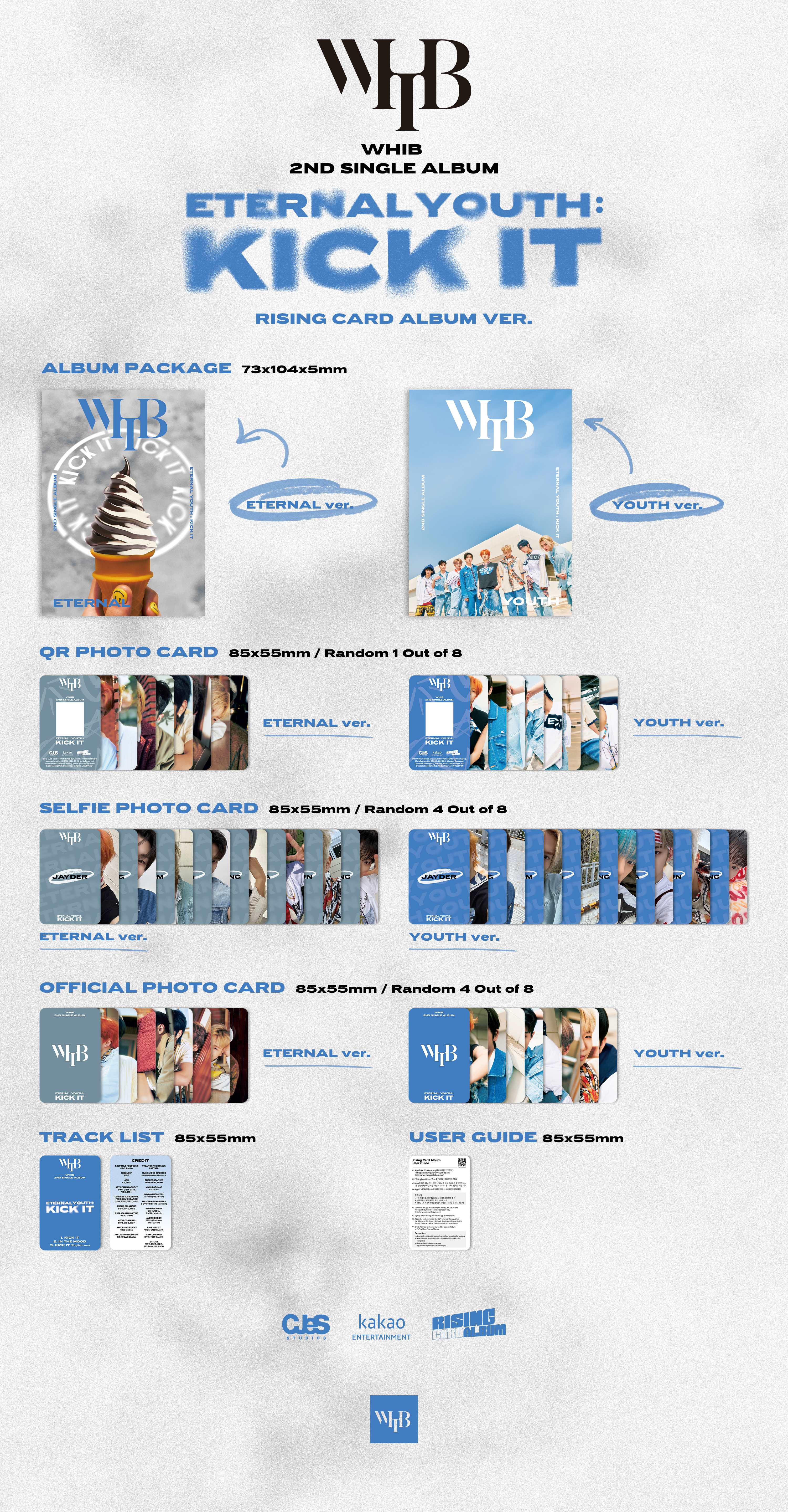 WHIB - ETERNAL YOUTH: KICK IT (2nd Single Album) Rising Ver. (Random Ver.)