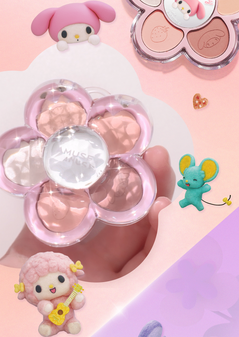 AMUSE Flora Eye Palette (My Melody & Kuromi Special Edition)