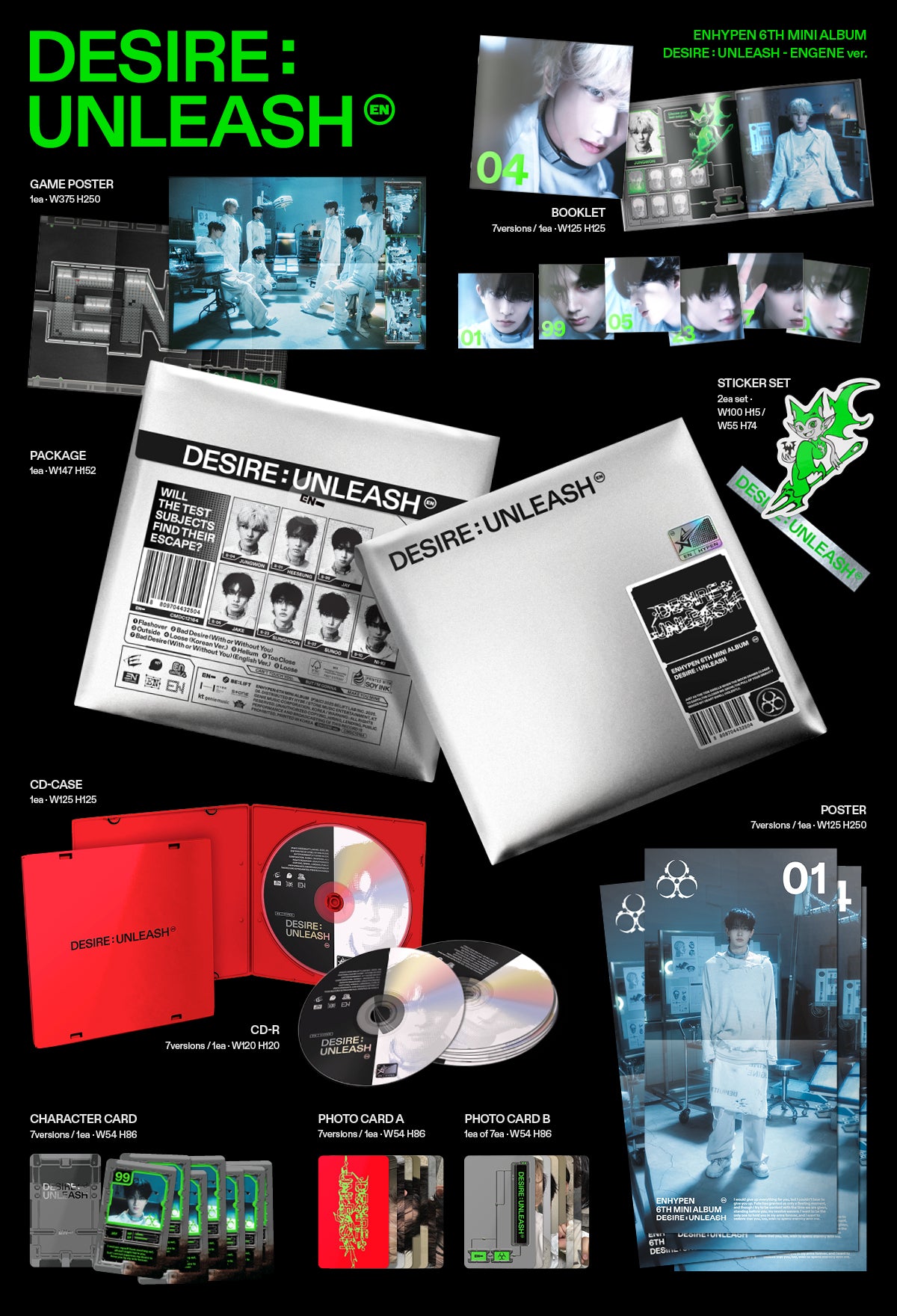 ENHYPEN - DESIRE: UNLEASH (6th Mini Album) ENGENE Ver.