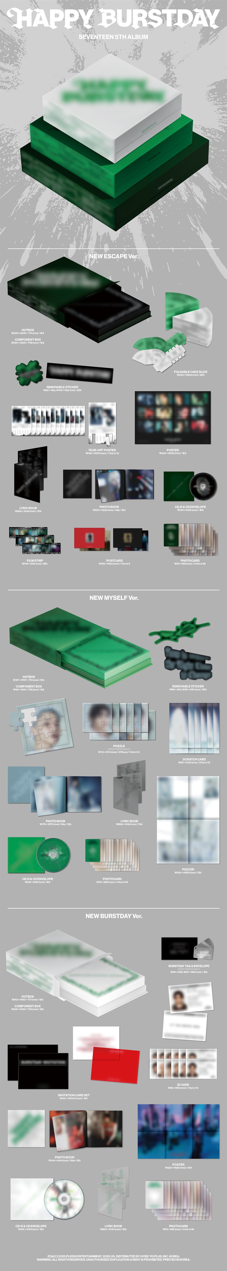 SEVENTEEN - HAPPY BURSTDAY (5th Album)