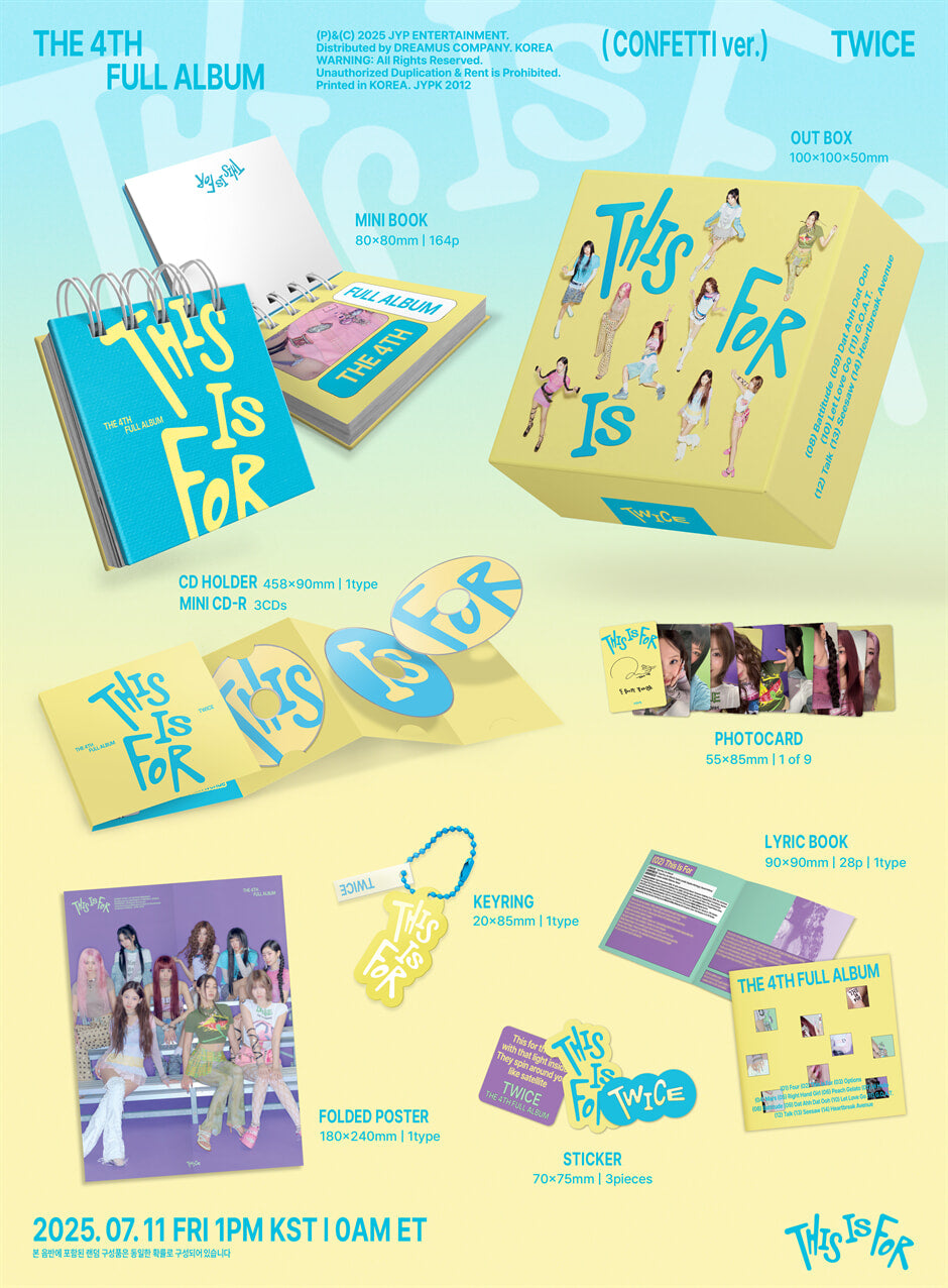TWICE - THIS IS FOR (4th Full Album) Confetti Ver.