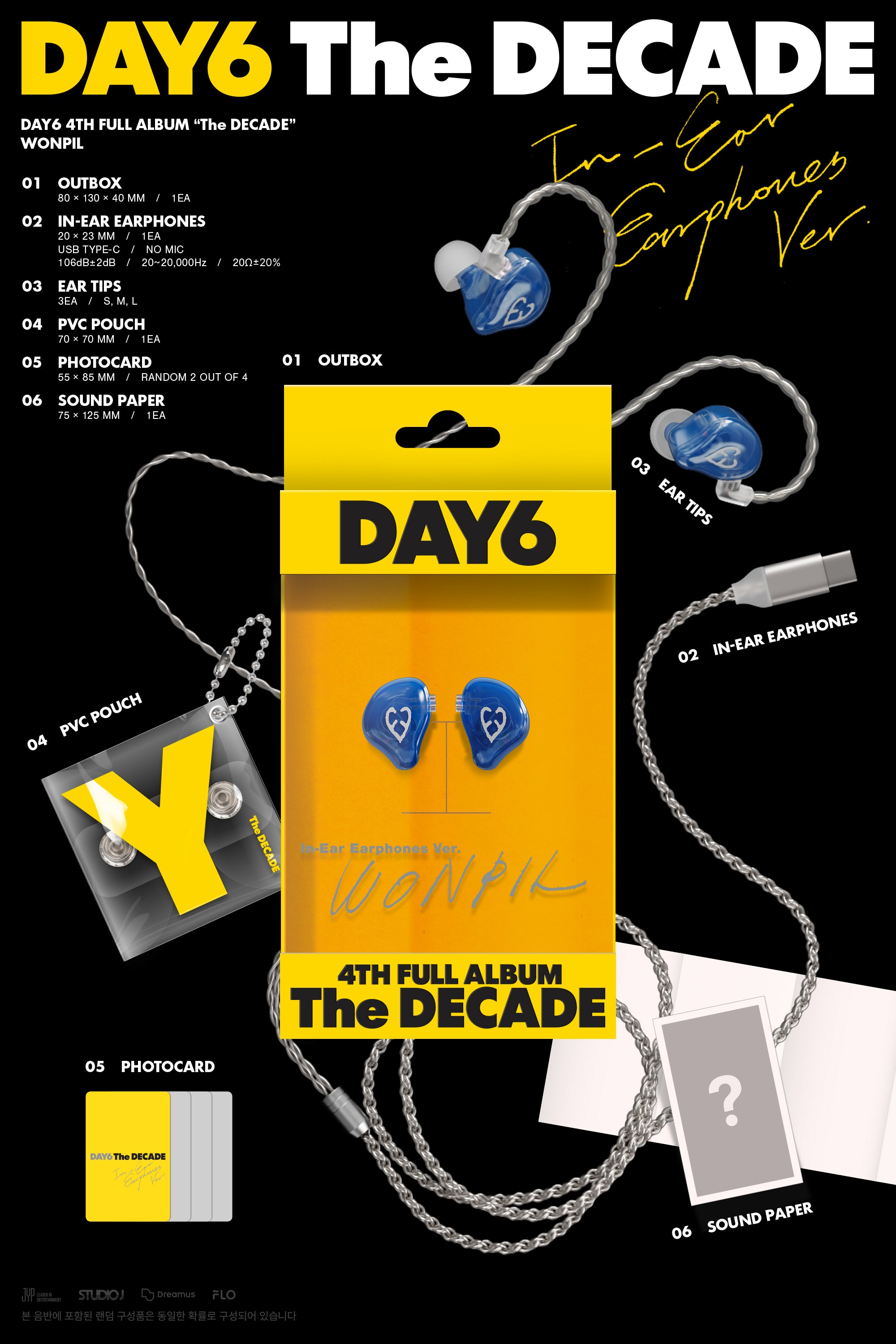 DAY6 - The DECADE (4th Full Album) In-Ear Earphones Ver.