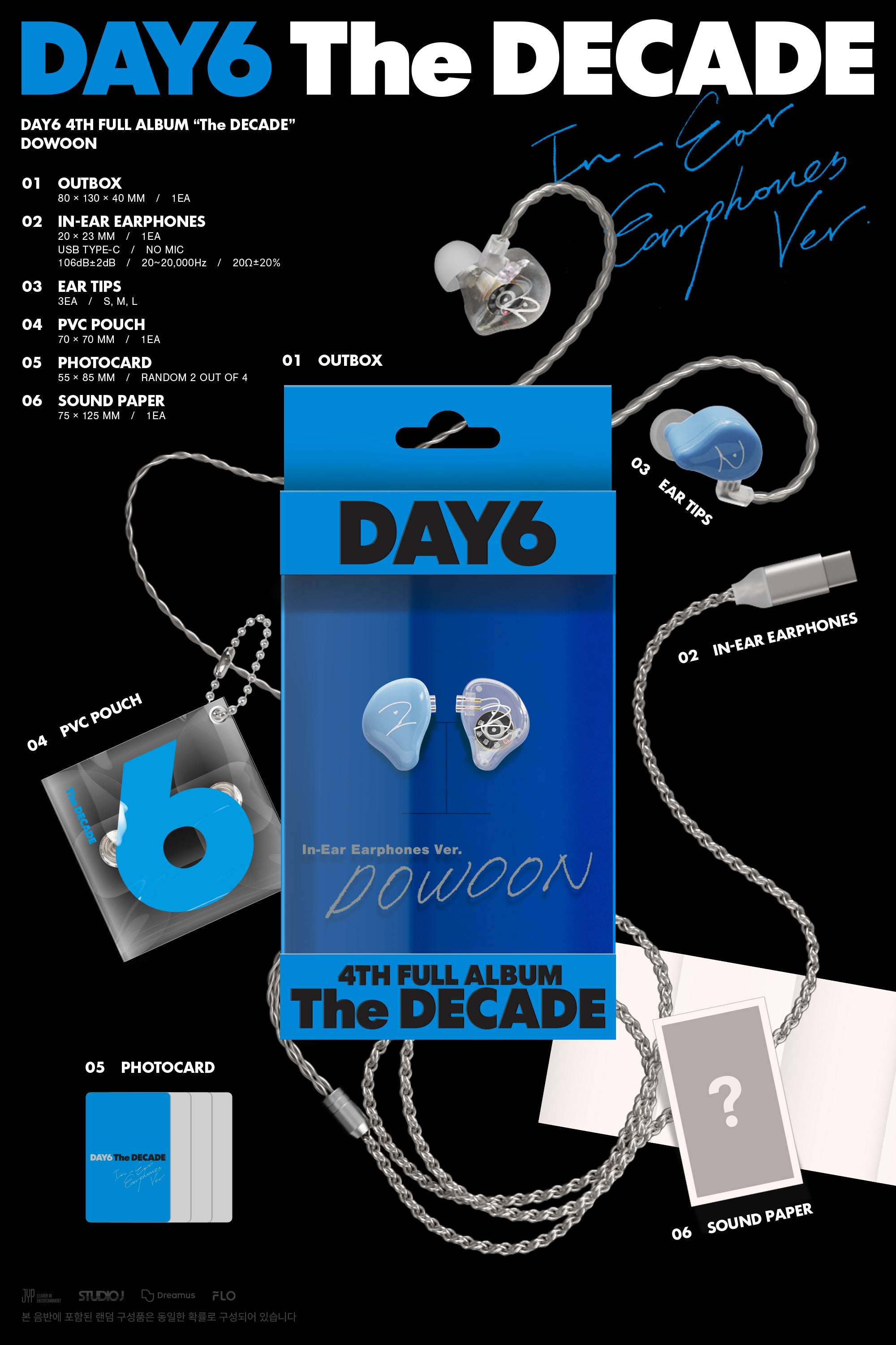 DAY6 - The DECADE (4th Full Album) In-Ear Earphones Ver.
