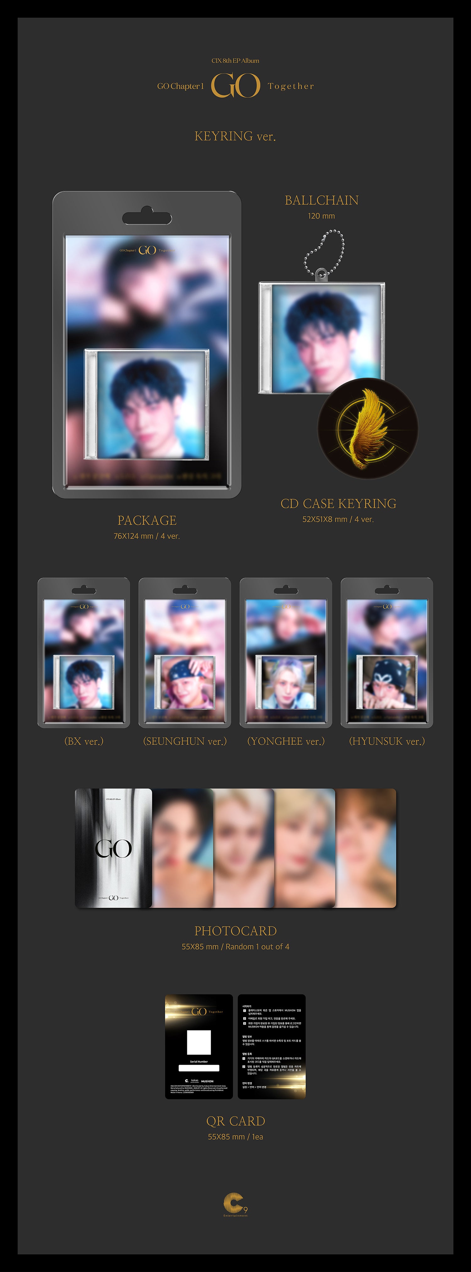 CIX - GO Chapter 1: GO Together (8th Mini Album) Keyring Ver.