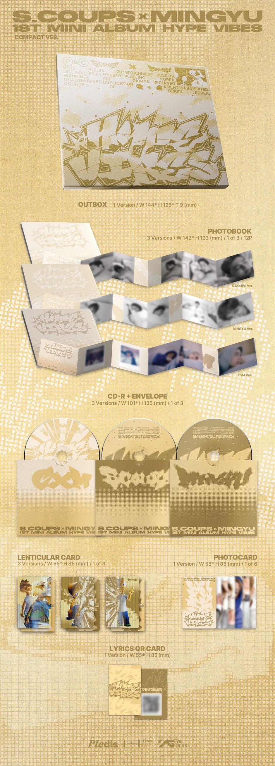 S.COUPS X MINGYU - HYPE VIBES (1st Mini Album) Compact Ver.