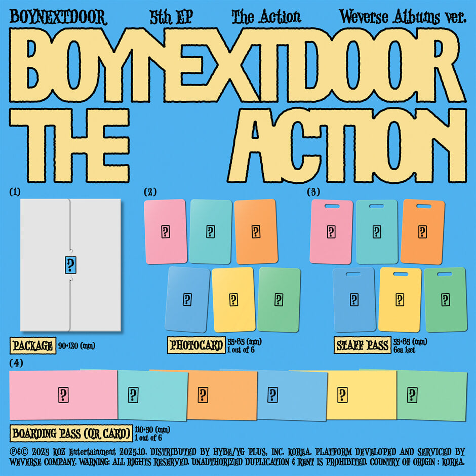 BOYNEXTDOOR - The Action (5th EP Album) (Weverse Albums Ver.)