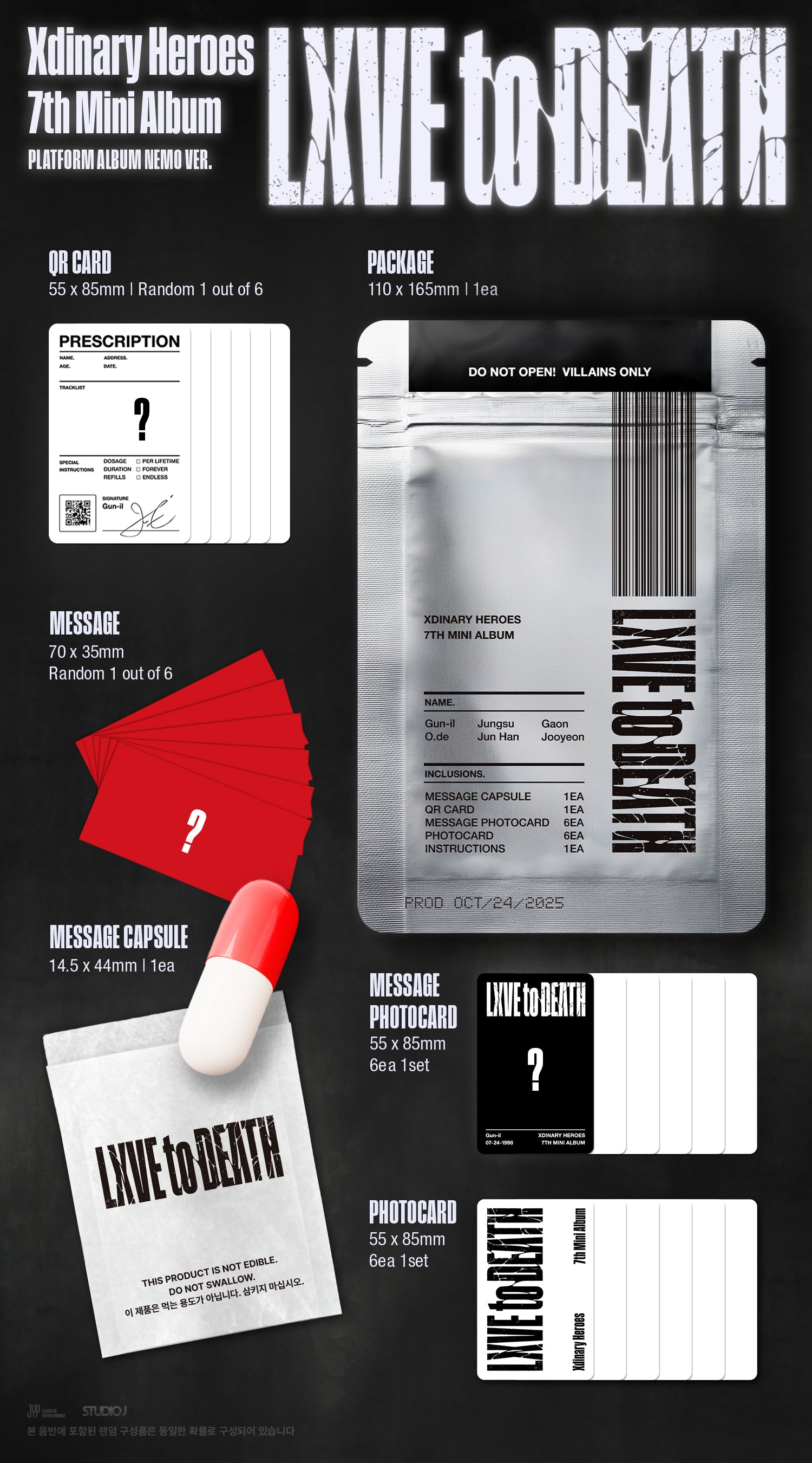 Xdinary Heroes - LXVE to DEATH (7th Mini Album) Platform Album Nemo Ver.