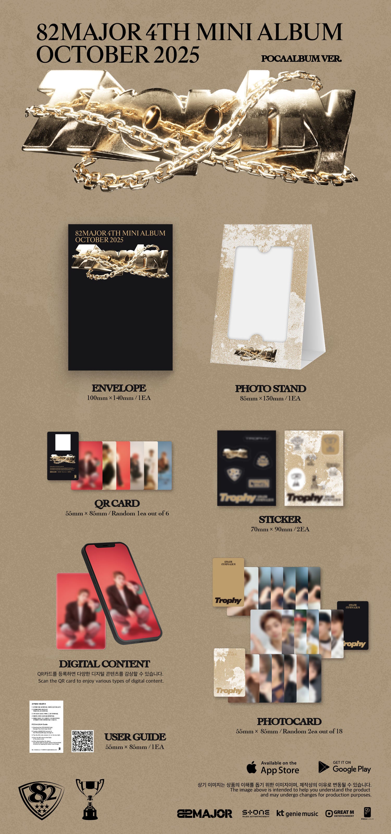 82MAJOR - 4th Mini Album Trophy (POCAALBUM Ver.)