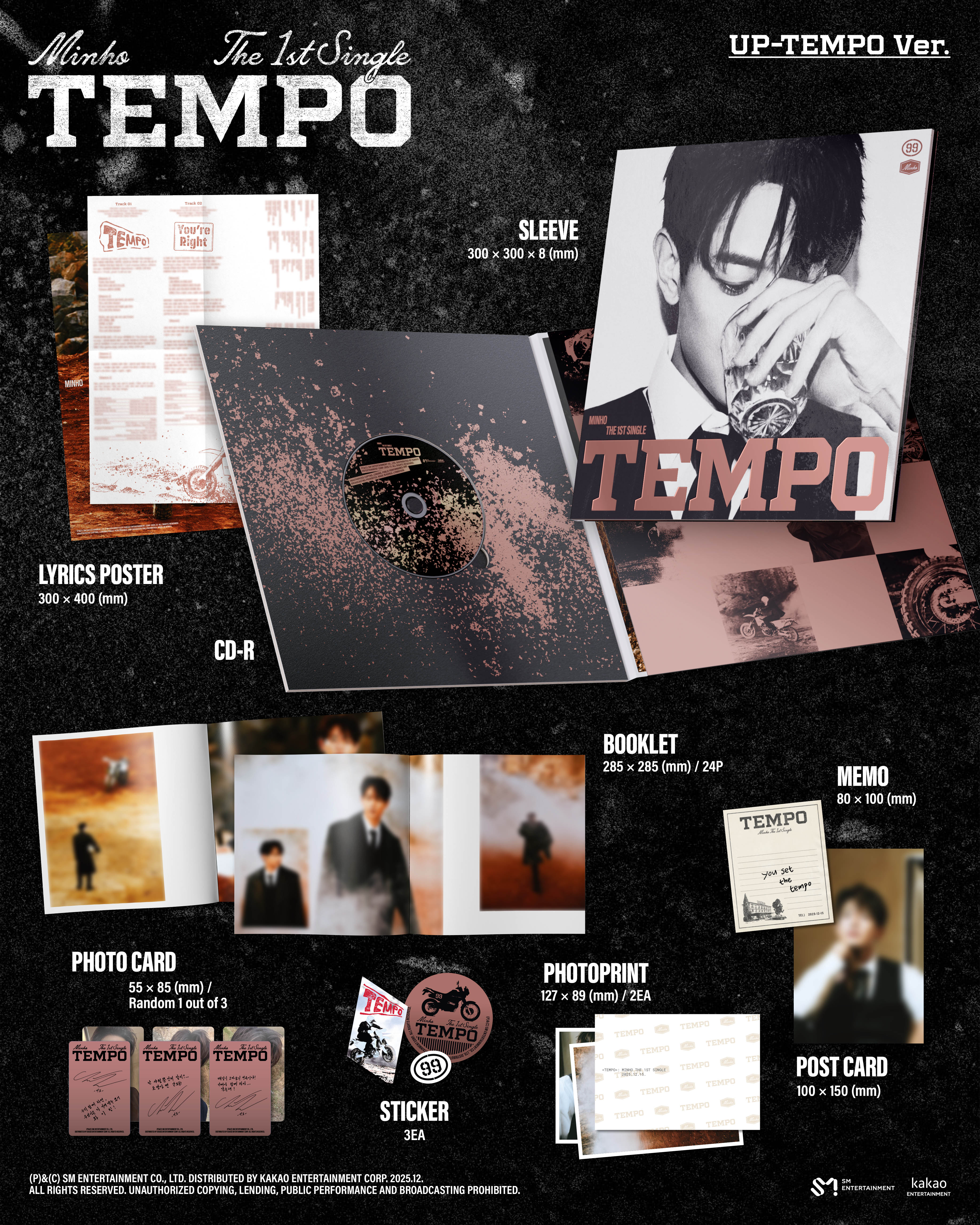 MINHO - 1st Single Album *TEMPO* (Random Ver.)