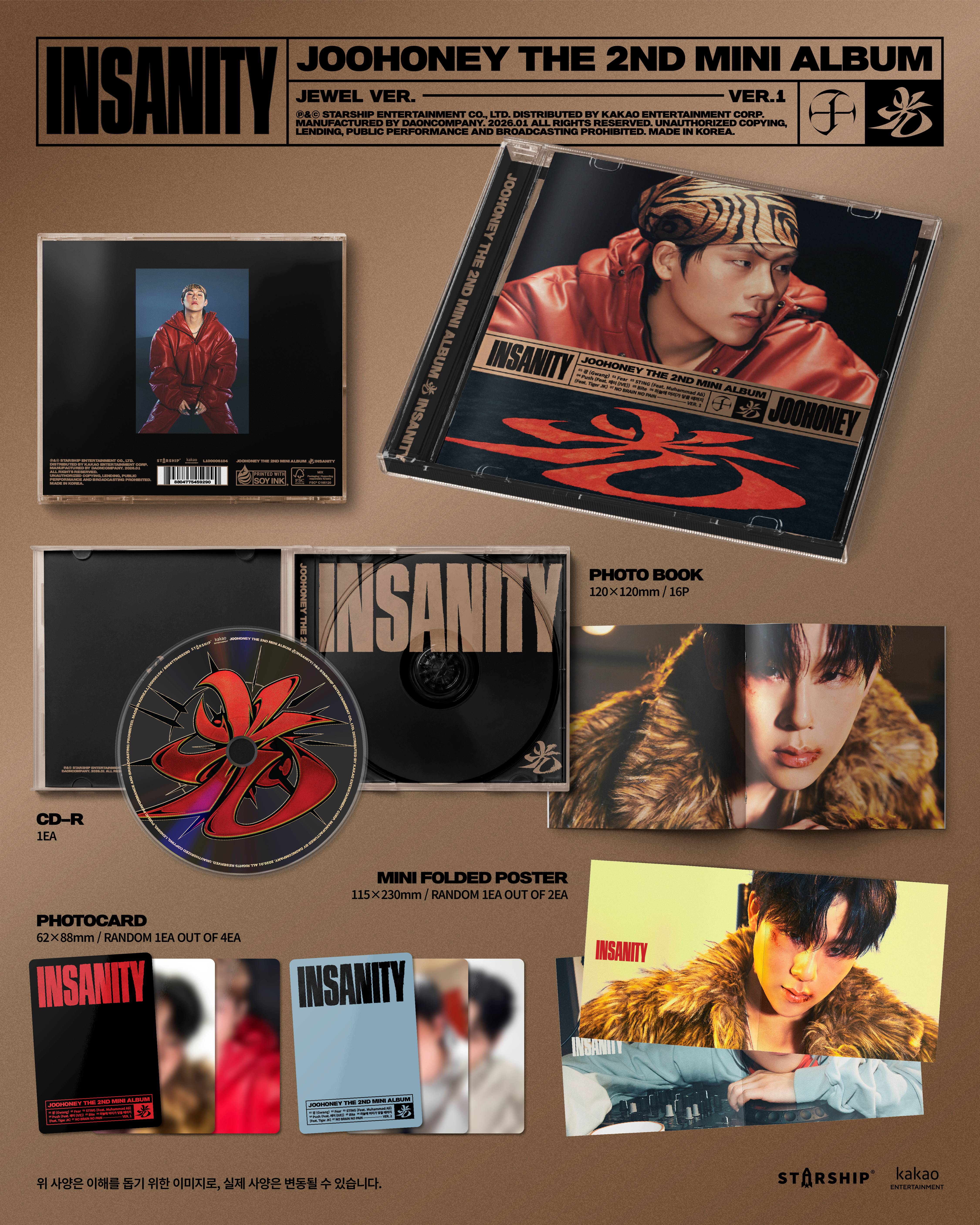 JOOHONEY - 2nd Mini Album *INSANITY* (Jewel Ver.)