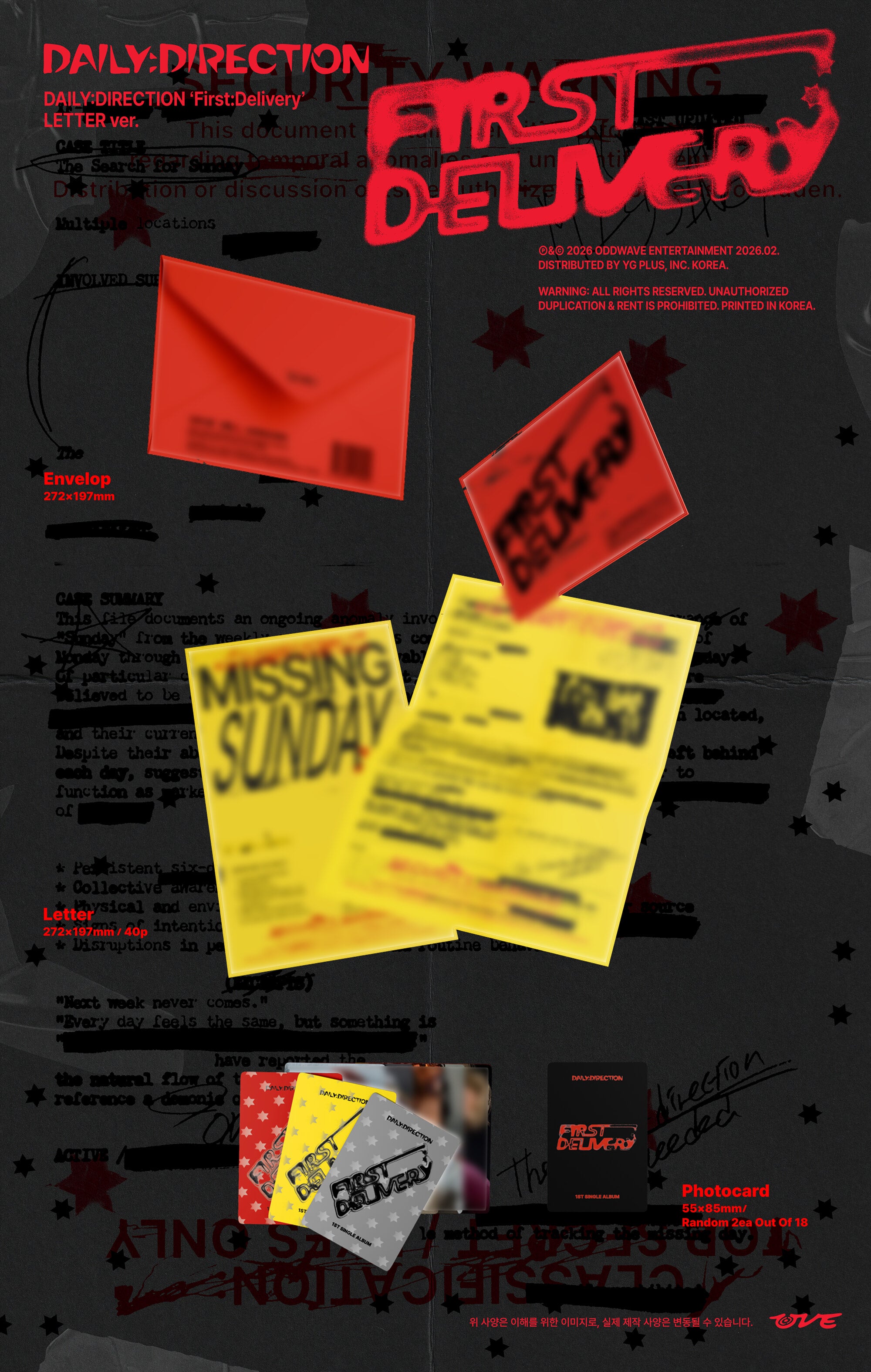 DAILY:DIRECTION - First:Delivery (1st Single Album) LETTER Ver.