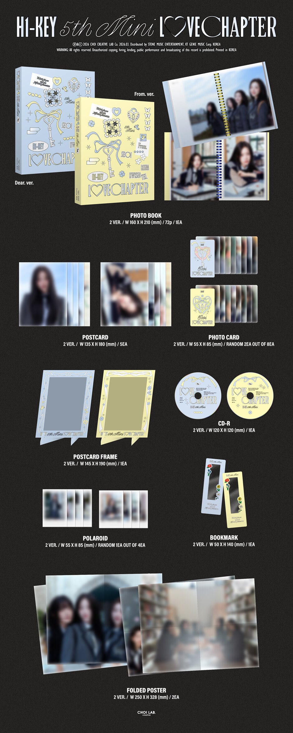 H1-KEY - LOVECHAPTER (5th Mini Album) (Random Version)
