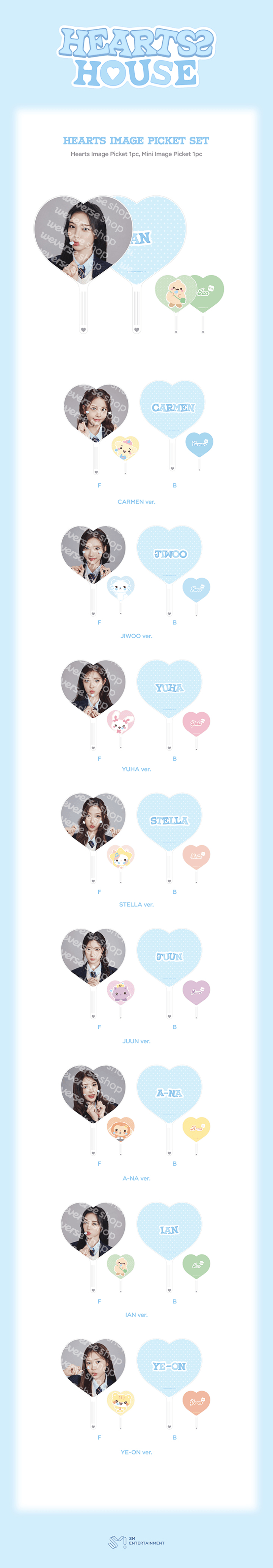 Hearts2Hearts - FANMEETING 'HEARTS 2 HOUSE' Hearts Image Picket Set