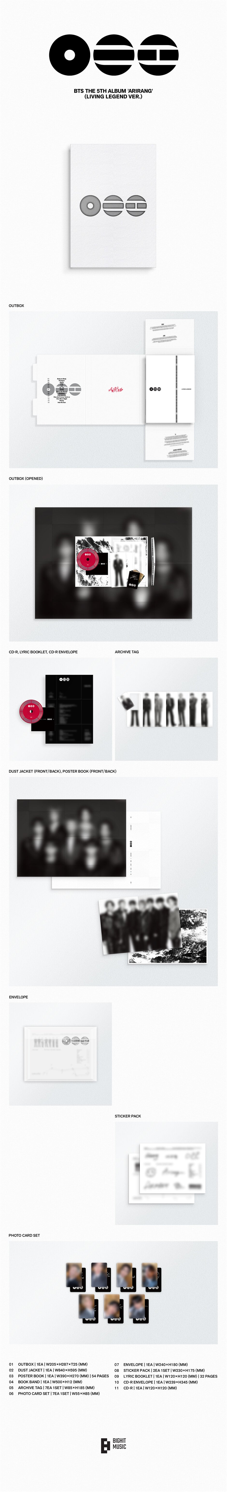 BTS - 5th Album *ARIRANG* (Living Legend Ver.)