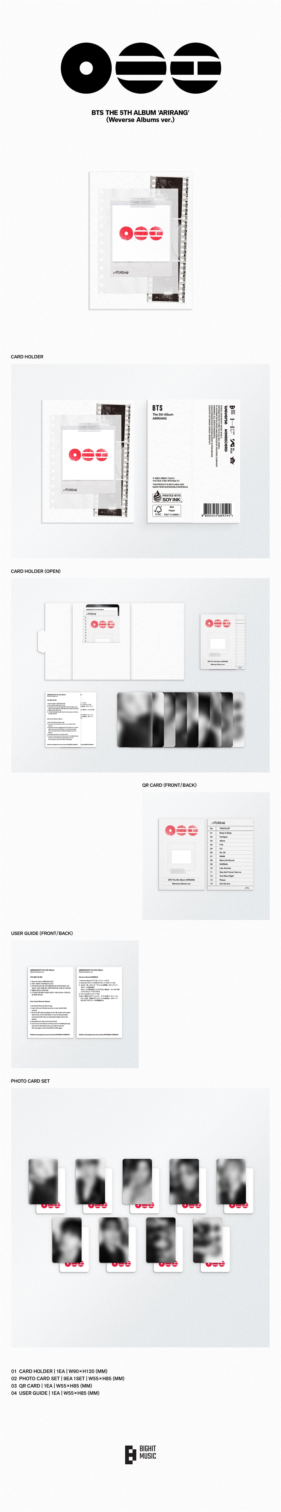 BTS - 5th Album *ARIRANG* (Weverse Albums Ver.)