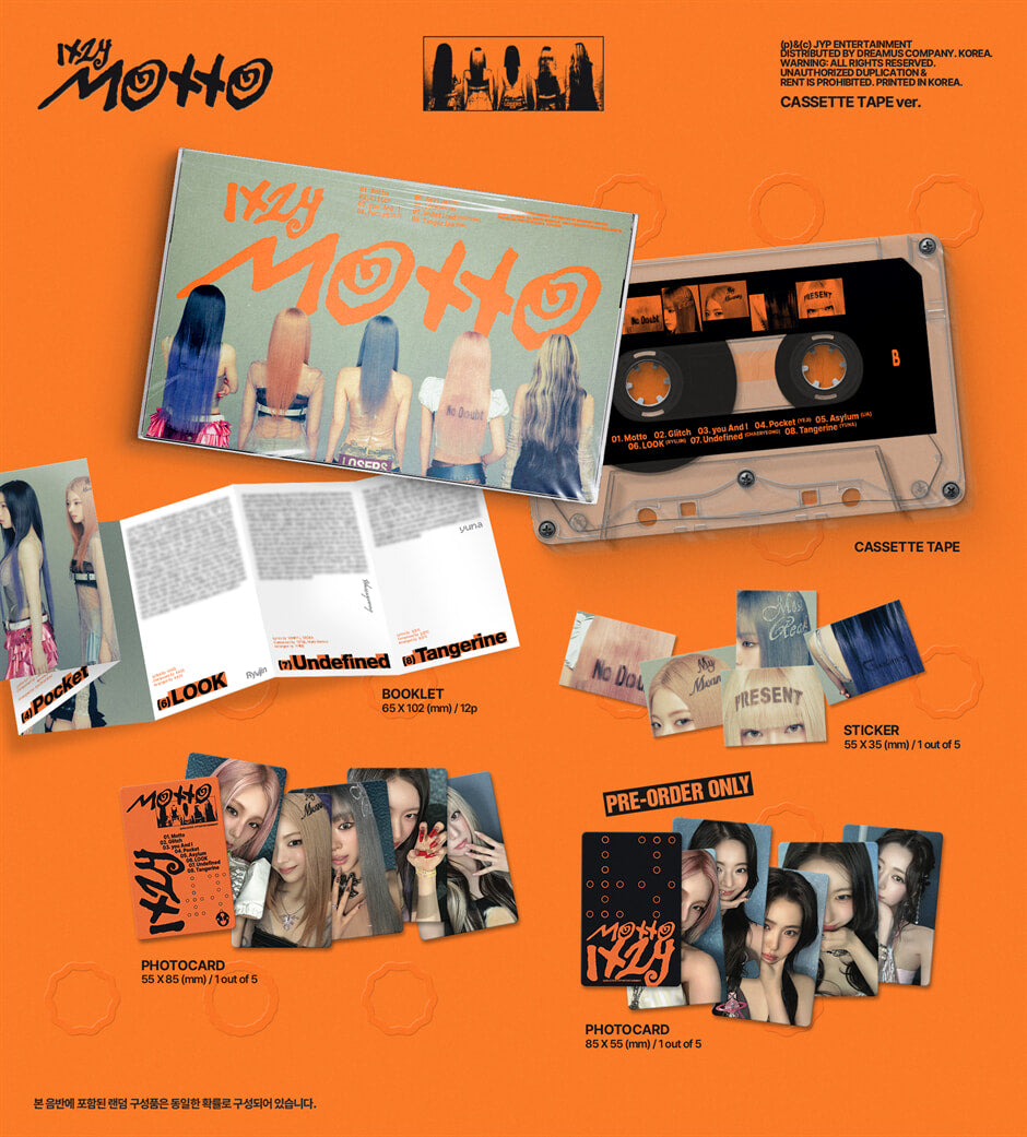 ITZY - Motto (12th Mini Album) Cassette Tape Ver.