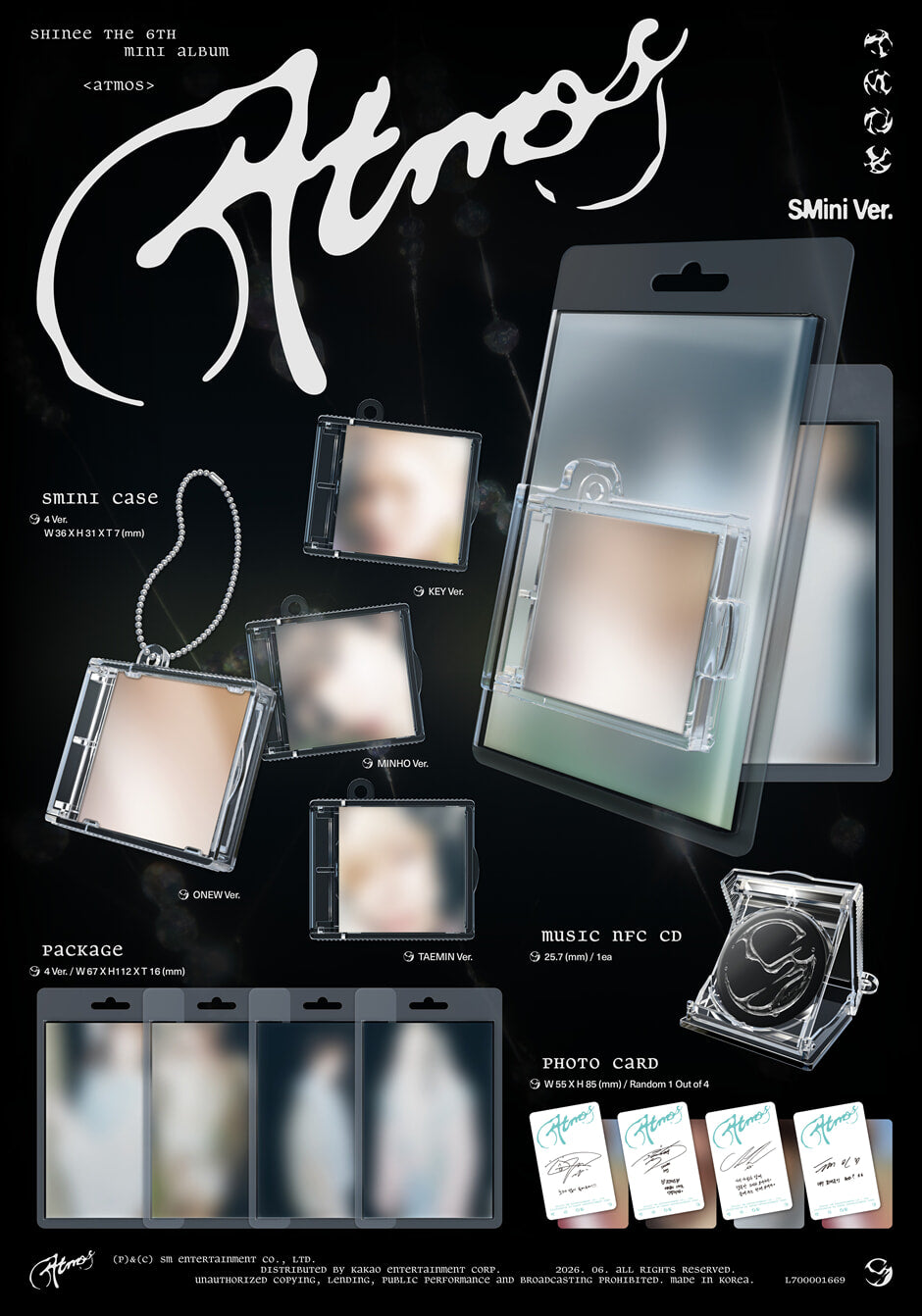 SHINee - Atmos (6th Mini Album) SMini Ver. (Random Ver.)