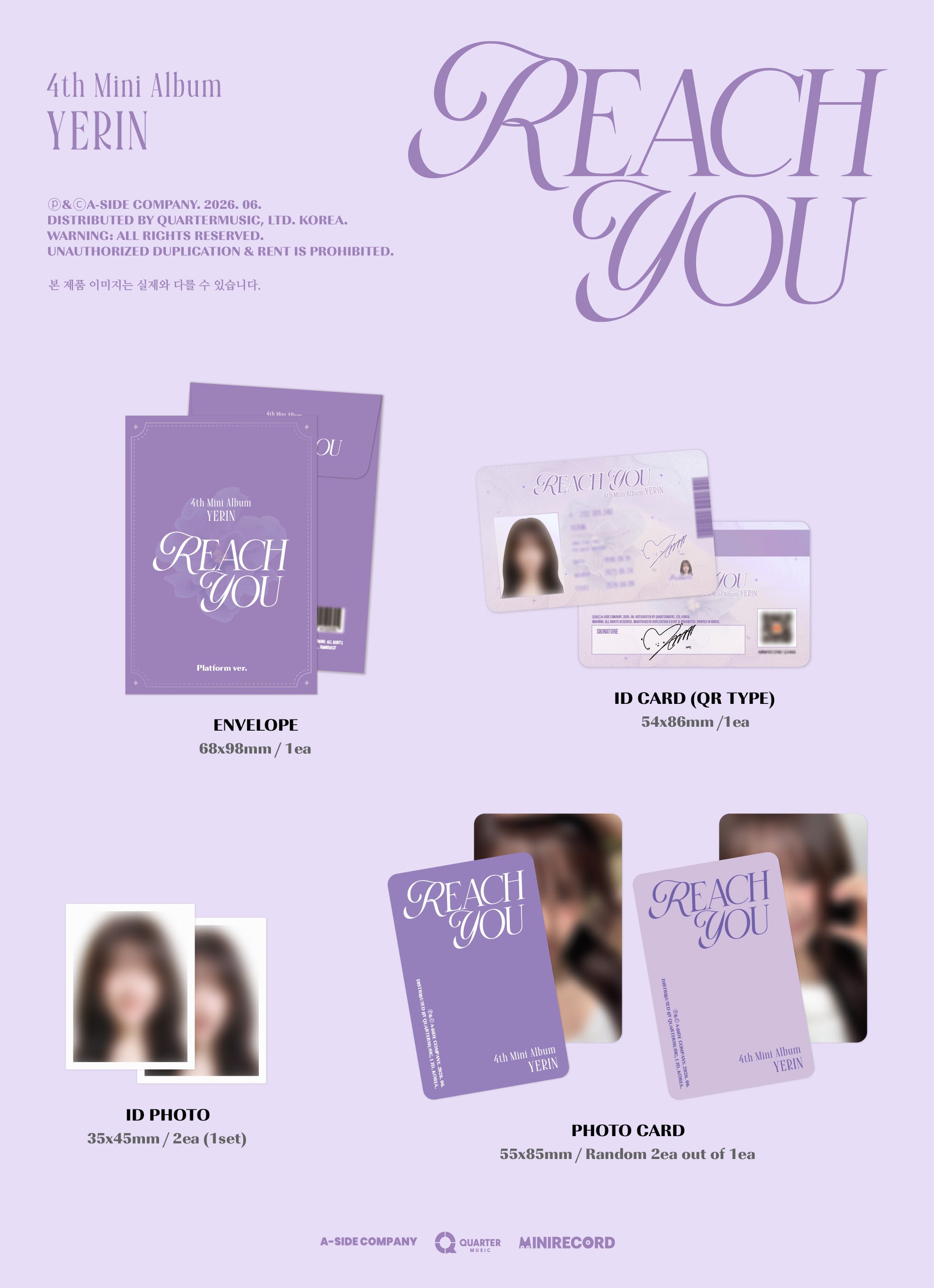 YERIN - REACH YOU (4th Mini Album) Platform Ver.