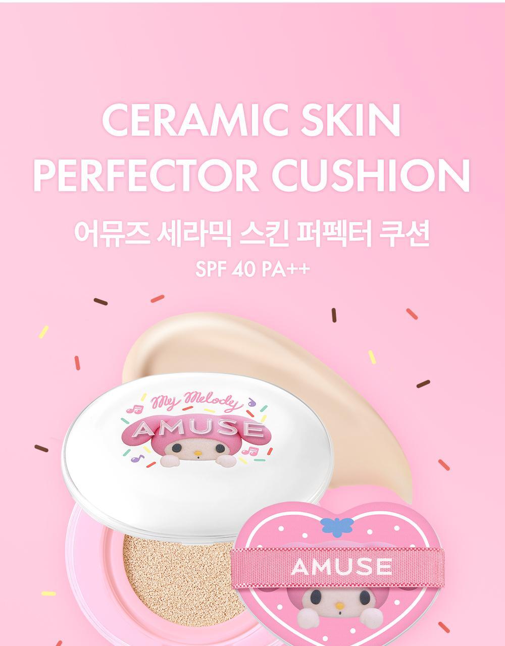 AMUSE Ceramic Skin Perfector Cushion (+Refill) (My Melody & Kuromi Special Edition)