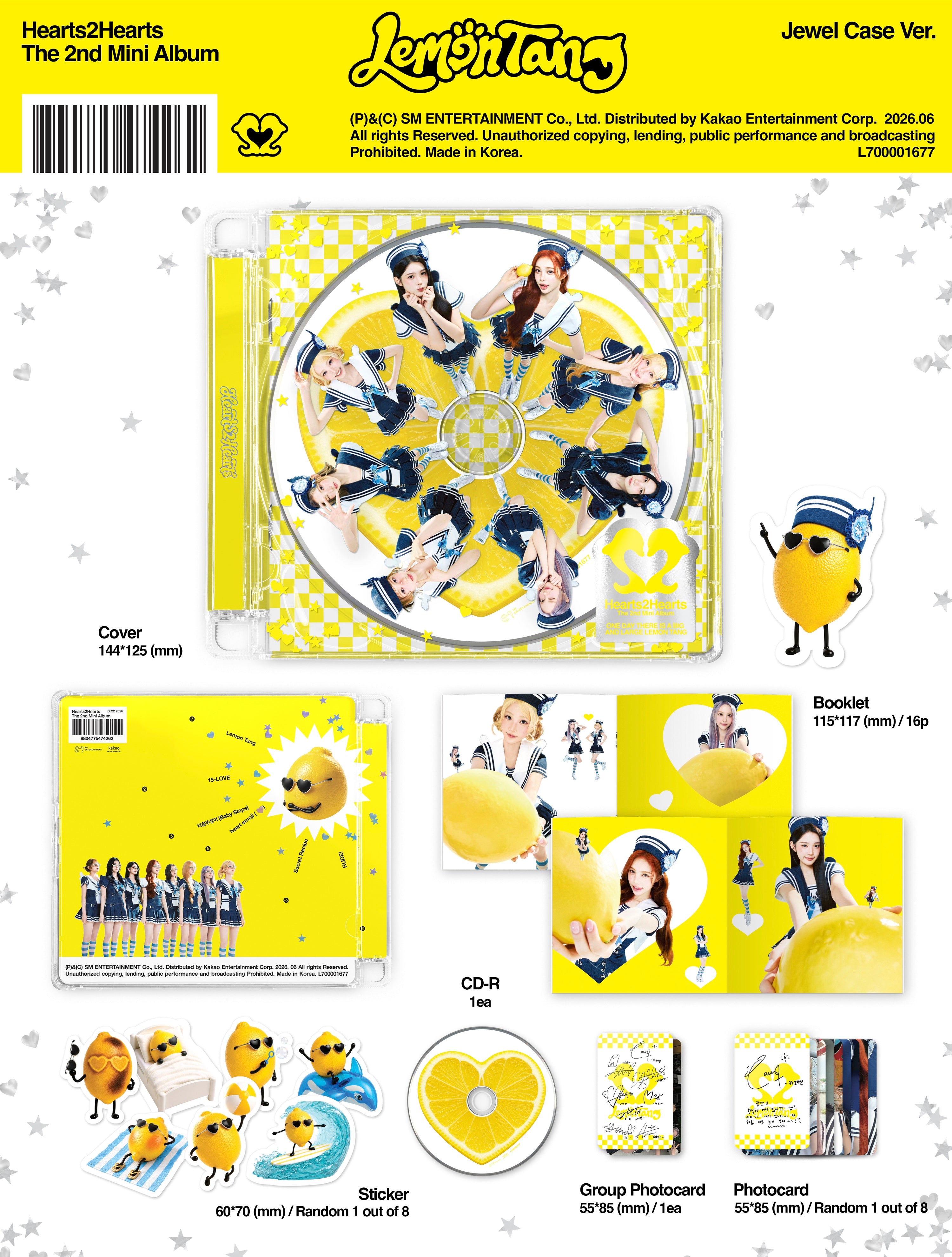 Hearts2Hearts - Lemon Tang (2nd Mini Album) Jewel Case Ver.