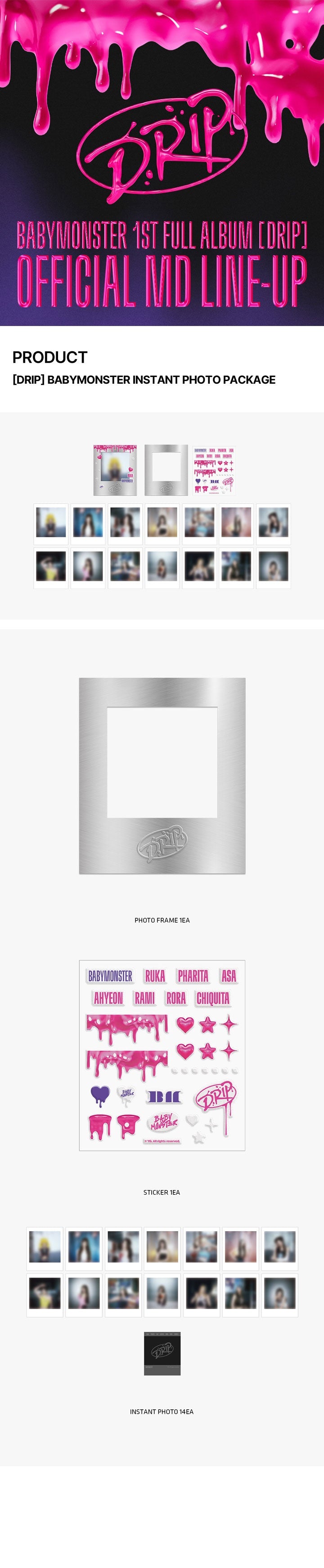BABYMONSTER - DRIP Instant Photo Package