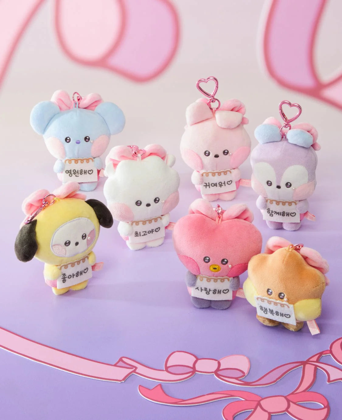 BT21 - Ribboned U Baby Clear Pocket Plush Bag