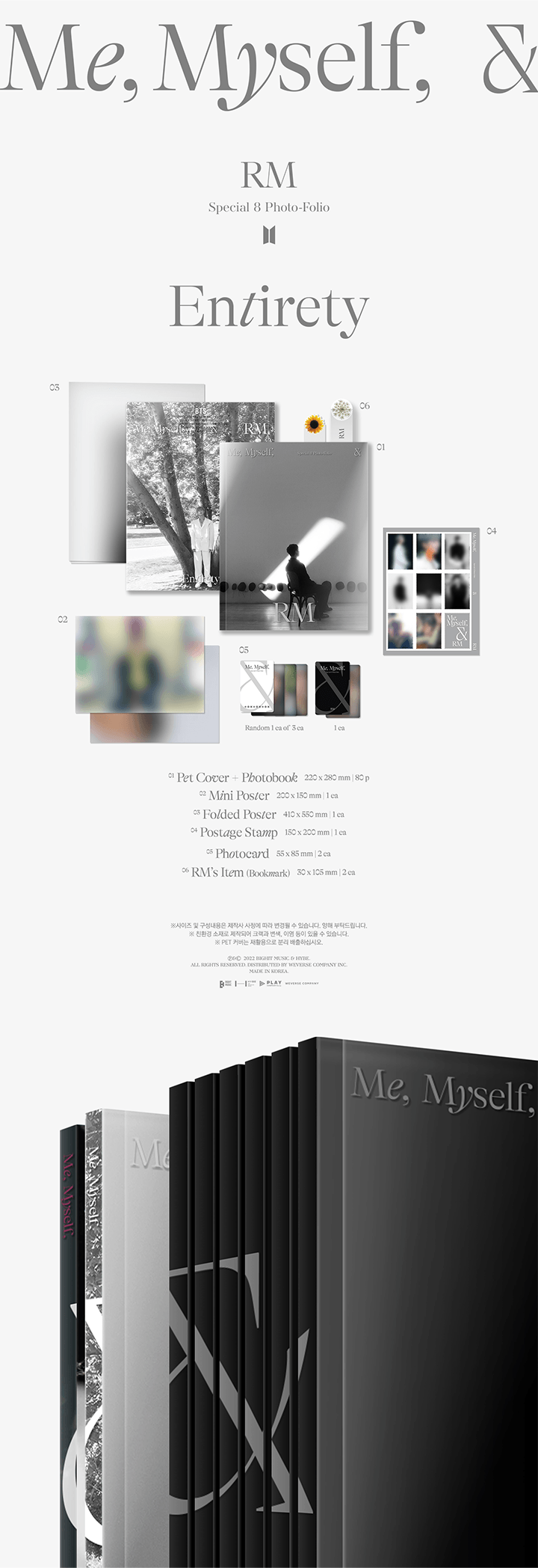 BTS - Special 8 Photo-Folio Me, Myself, and RM 'Entirety'