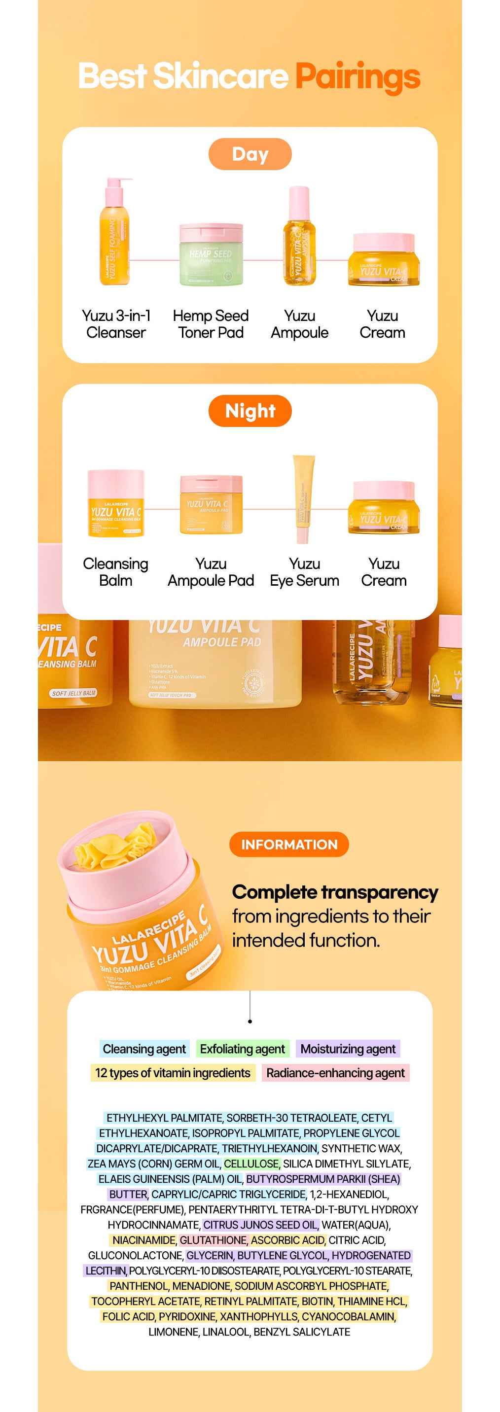 LALARECIPE - Yuzu Vita C 3-in-1 Gommage Cleansing Balm