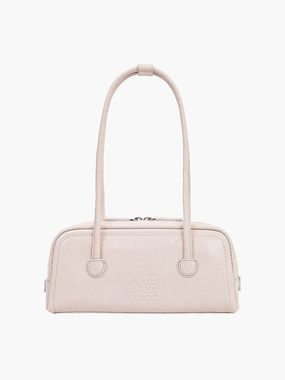 MARGESHERWOOD - Soft Boston EW Bag - pale pink cracked
