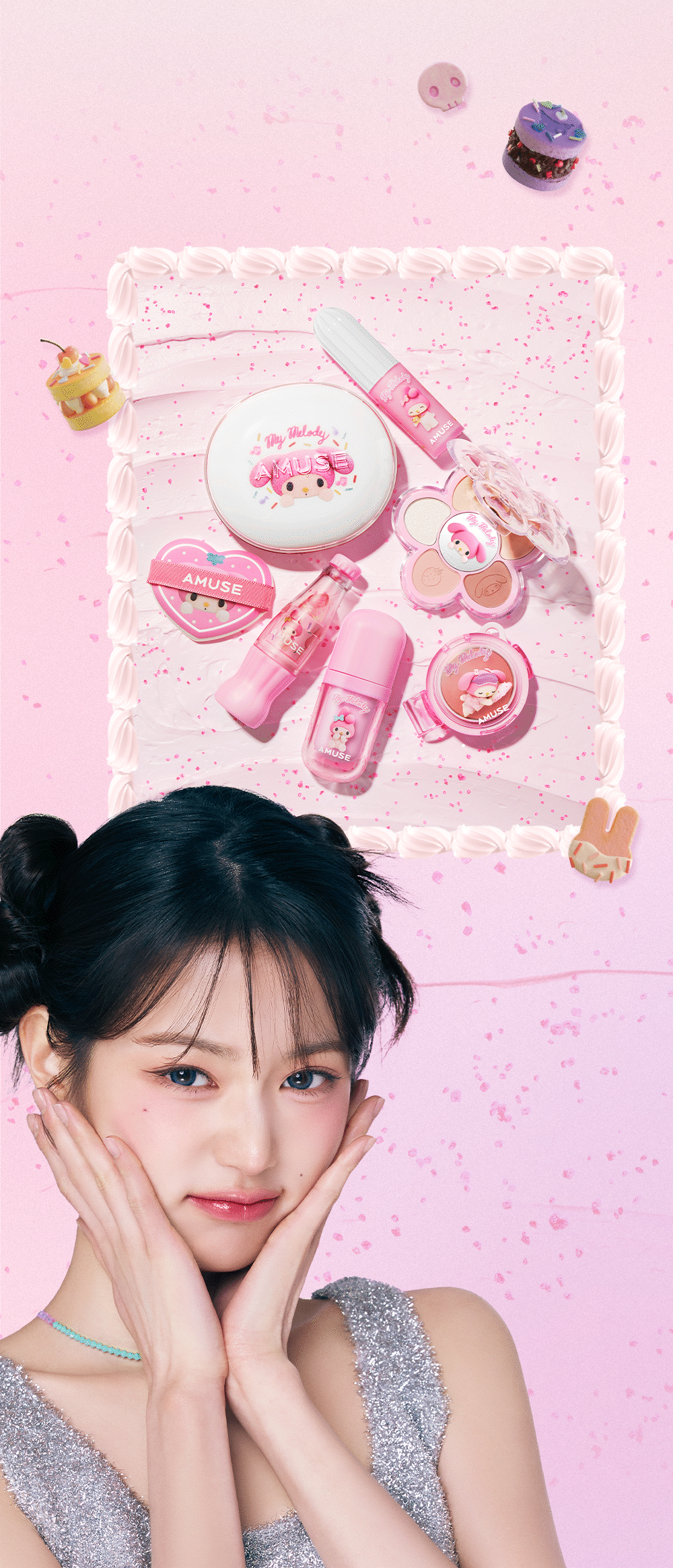 AMUSE Sparkle Soda Lip Balm (My Melody & Kuromi Special Edition)